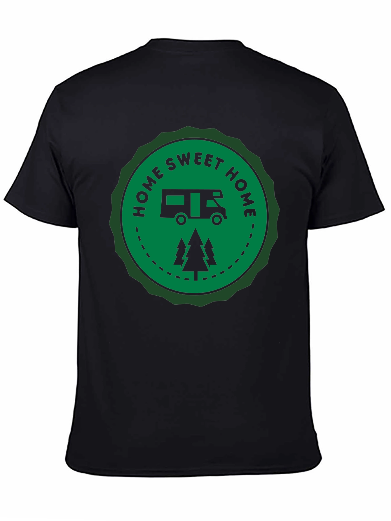 Home Sweet Home Camper Graphic Tee - Black