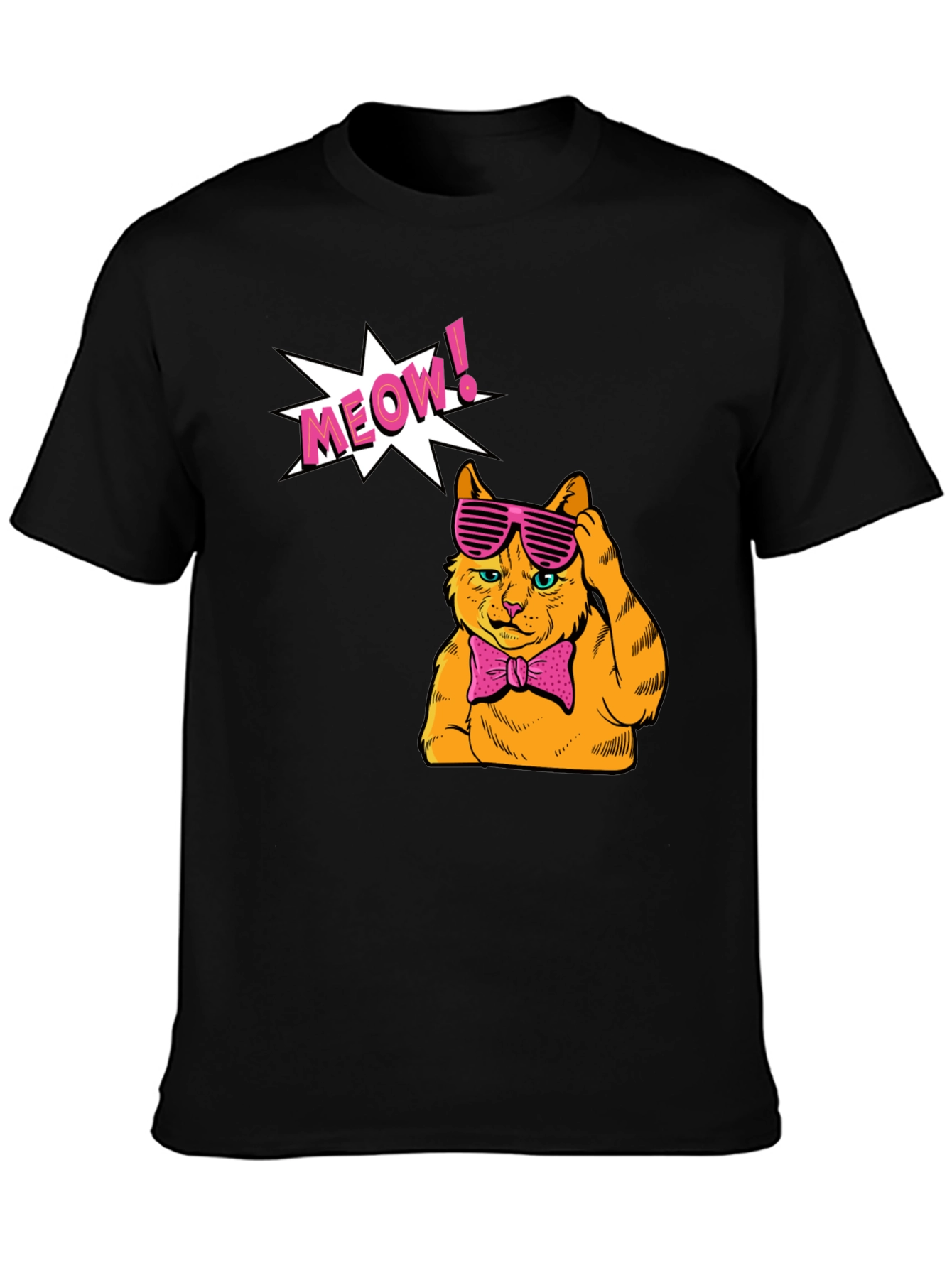 Meow Cat Graphic T-Shirt - Stylish and Fun