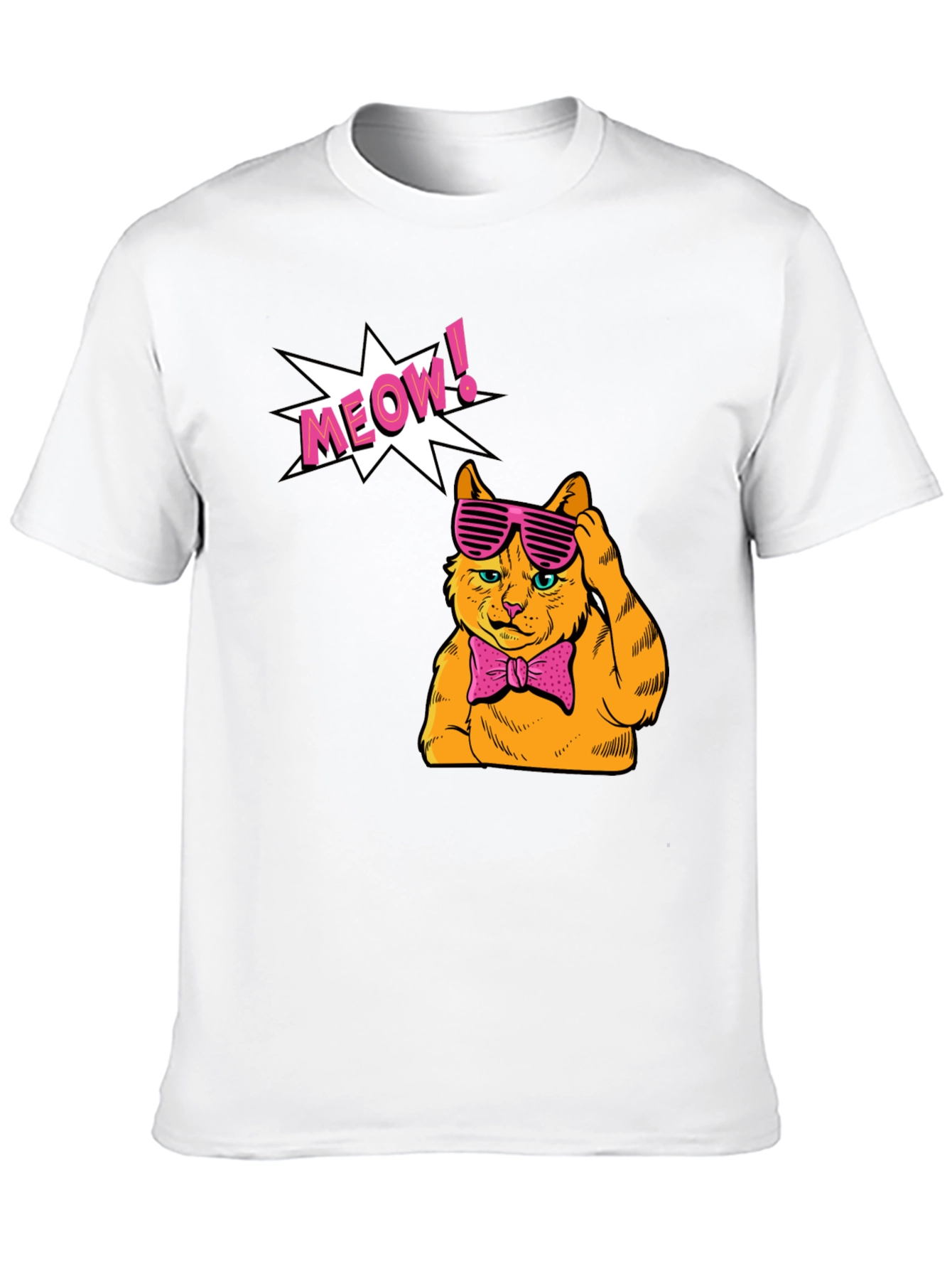 Meow Cat Graphic T-Shirt - Stylish and Fun