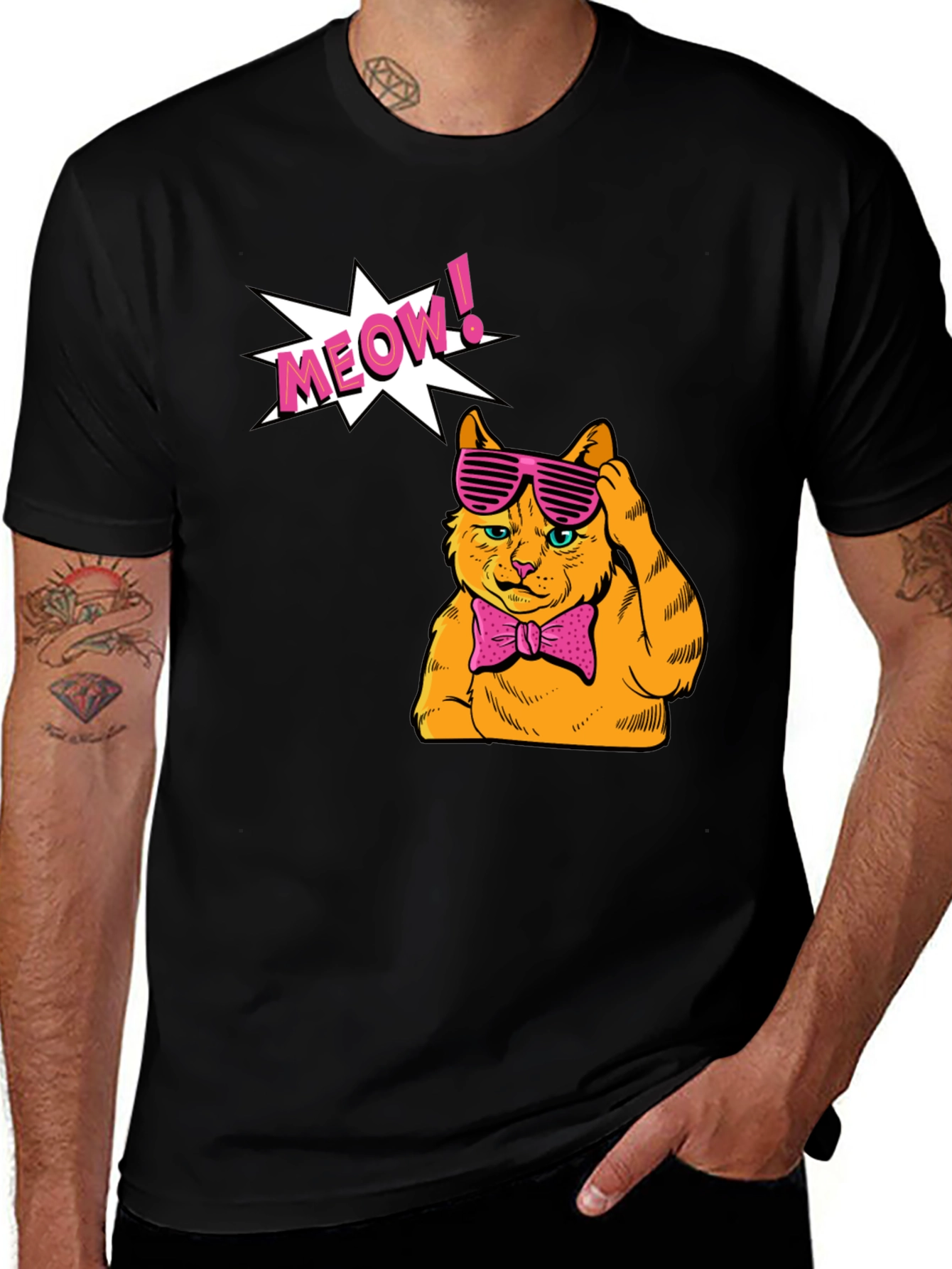 Meow Cat Graphic T-Shirt - Stylish and Fun