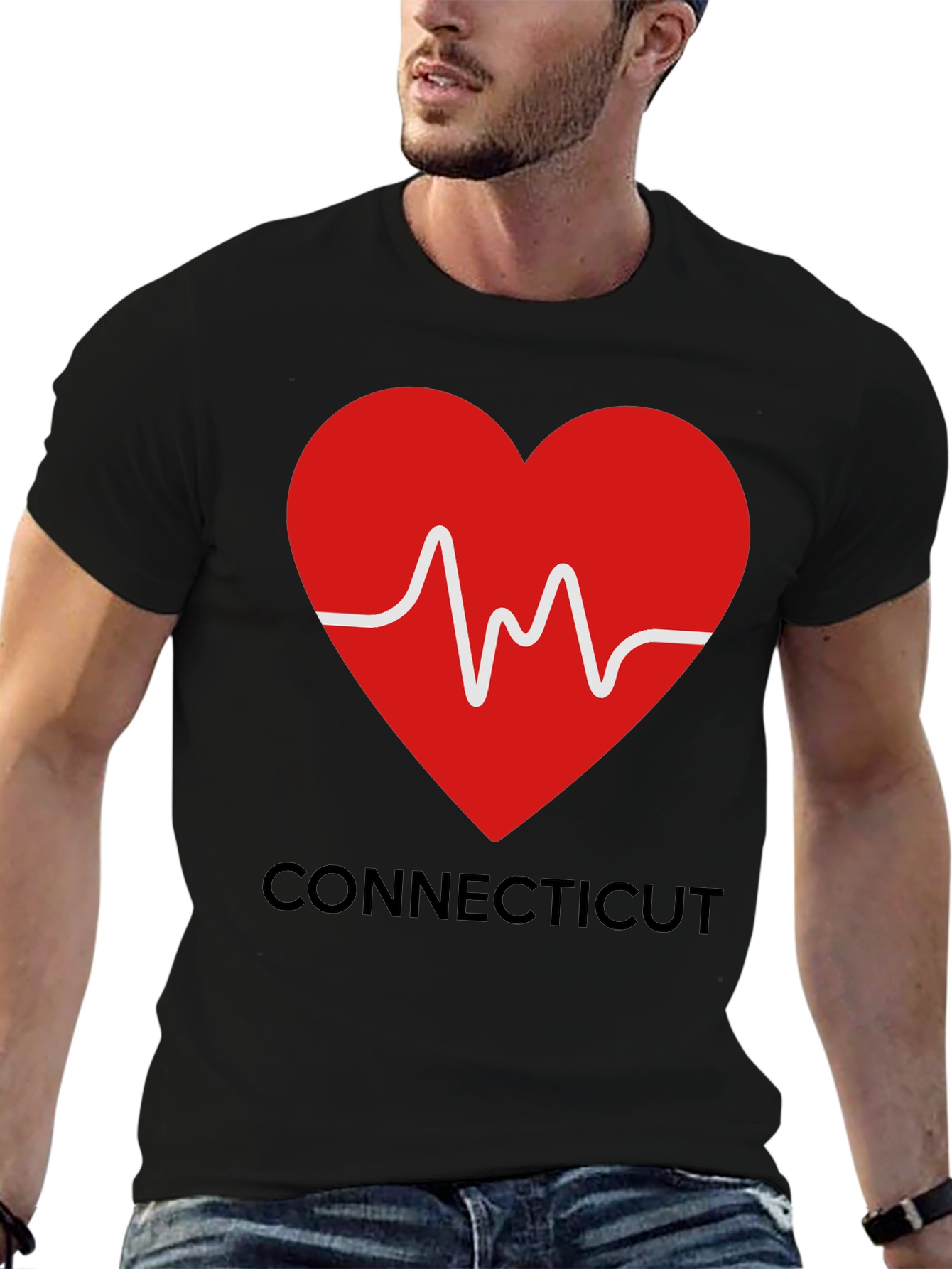 Connecticut Love Heartbeat T-Shirt