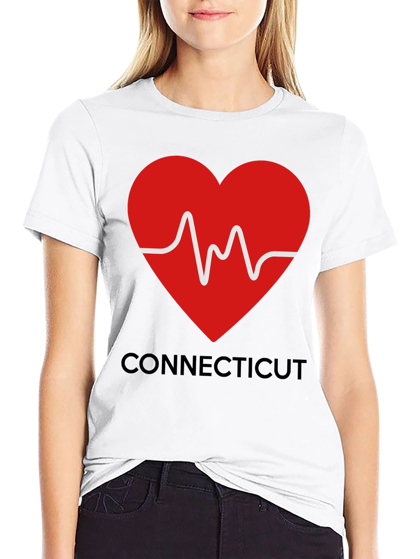 Connecticut Love Heartbeat T-Shirt