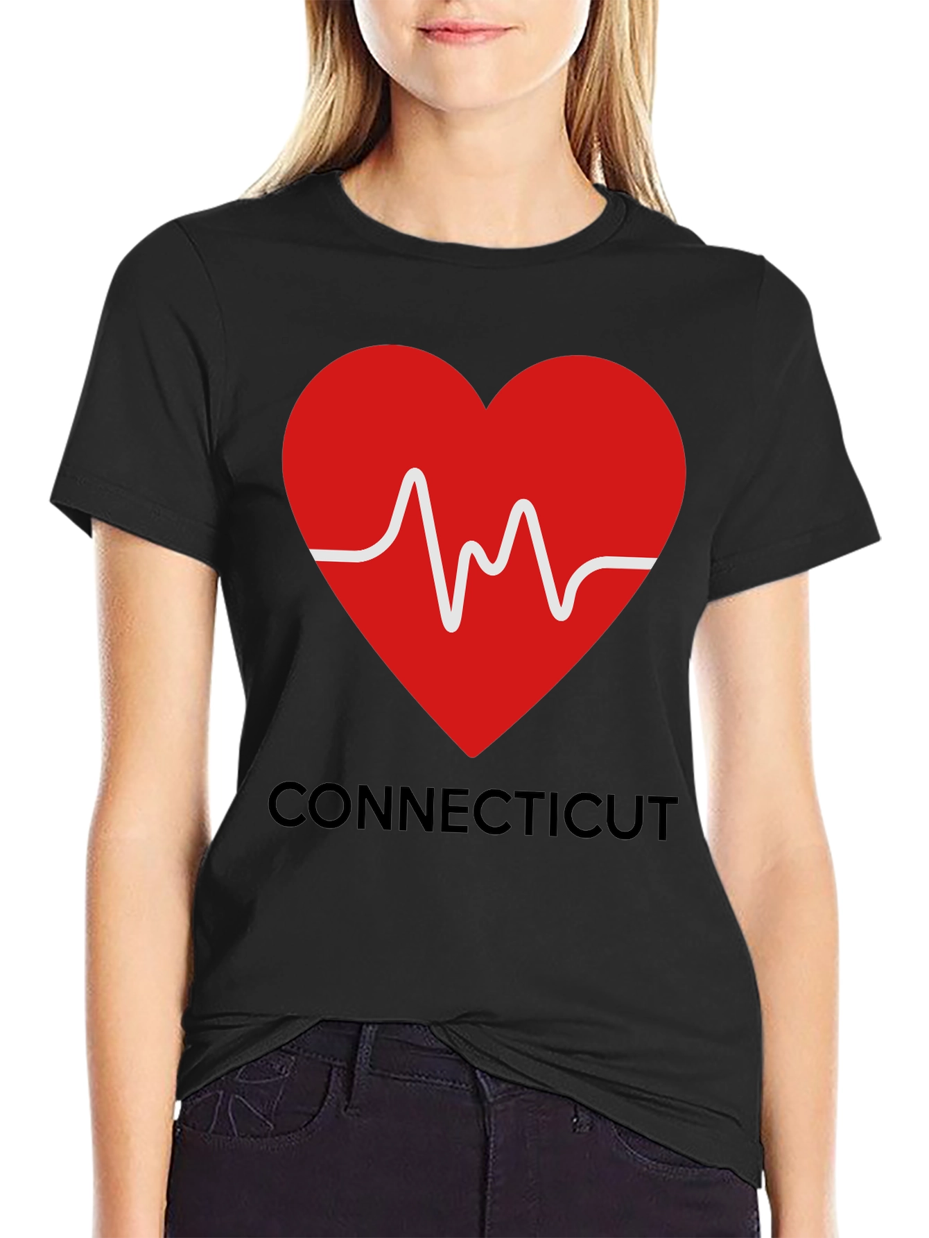 Connecticut Love Heartbeat T-Shirt