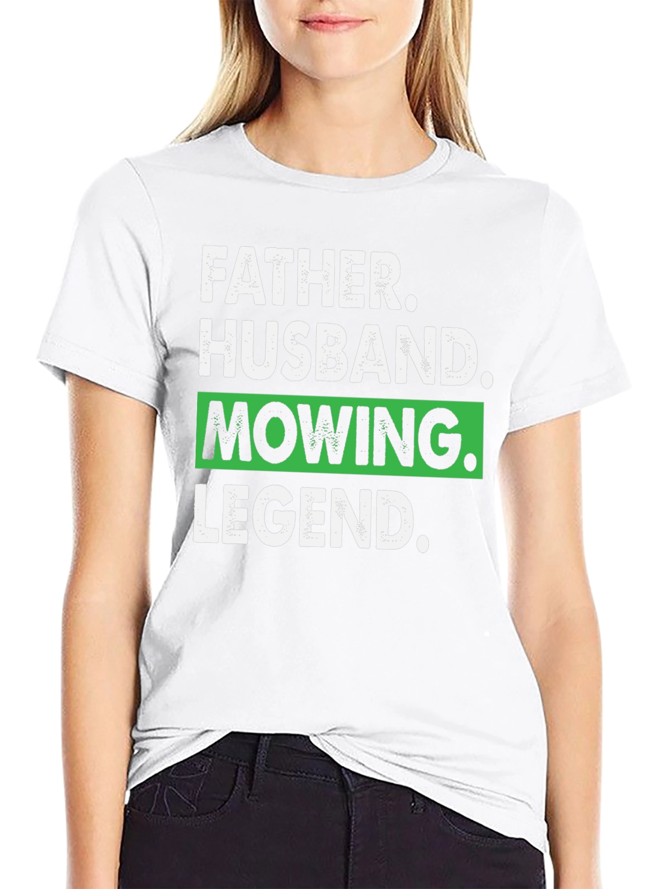 Father Husband Mowing Legend Graphic Tee