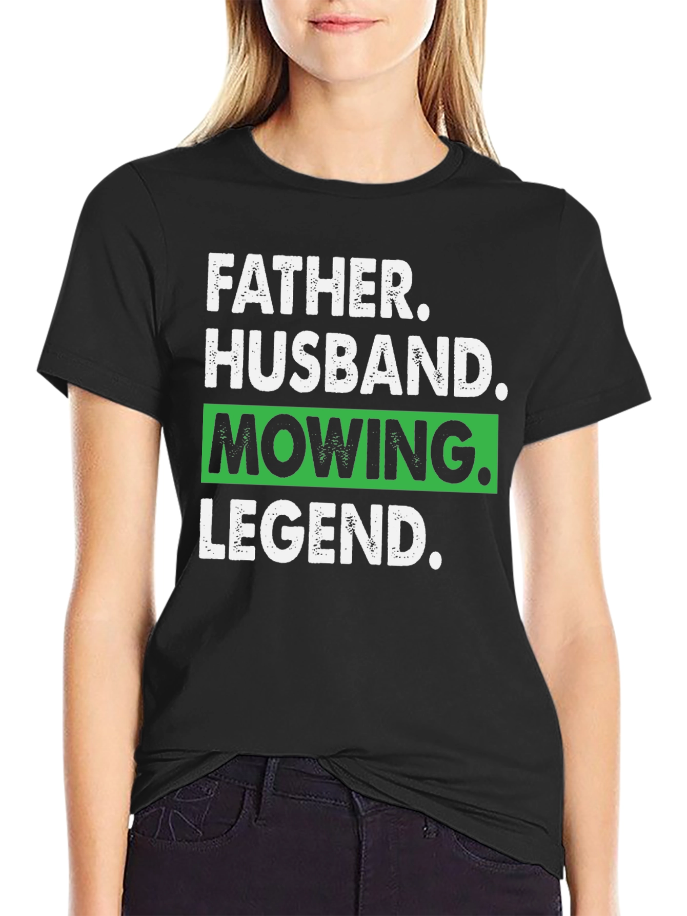 Father Husband Mowing Legend Graphic Tee