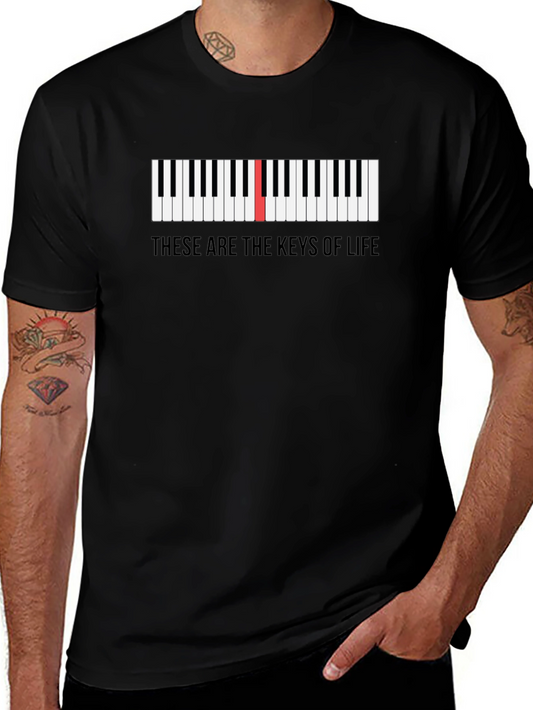 Piano Keys T-Shirt - Keys of Life Music Tee