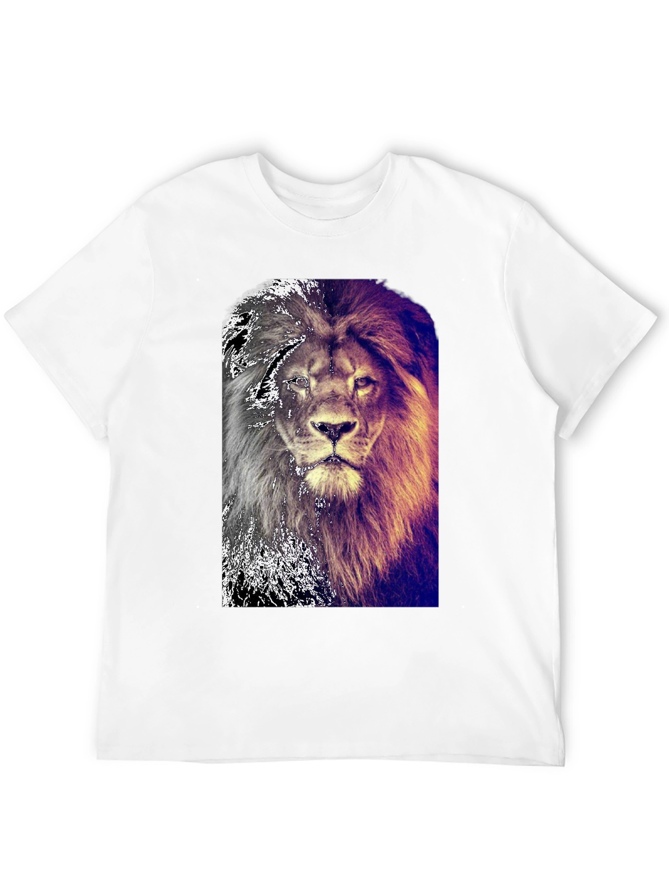 Lion Graphic Black T-Shirt for Men