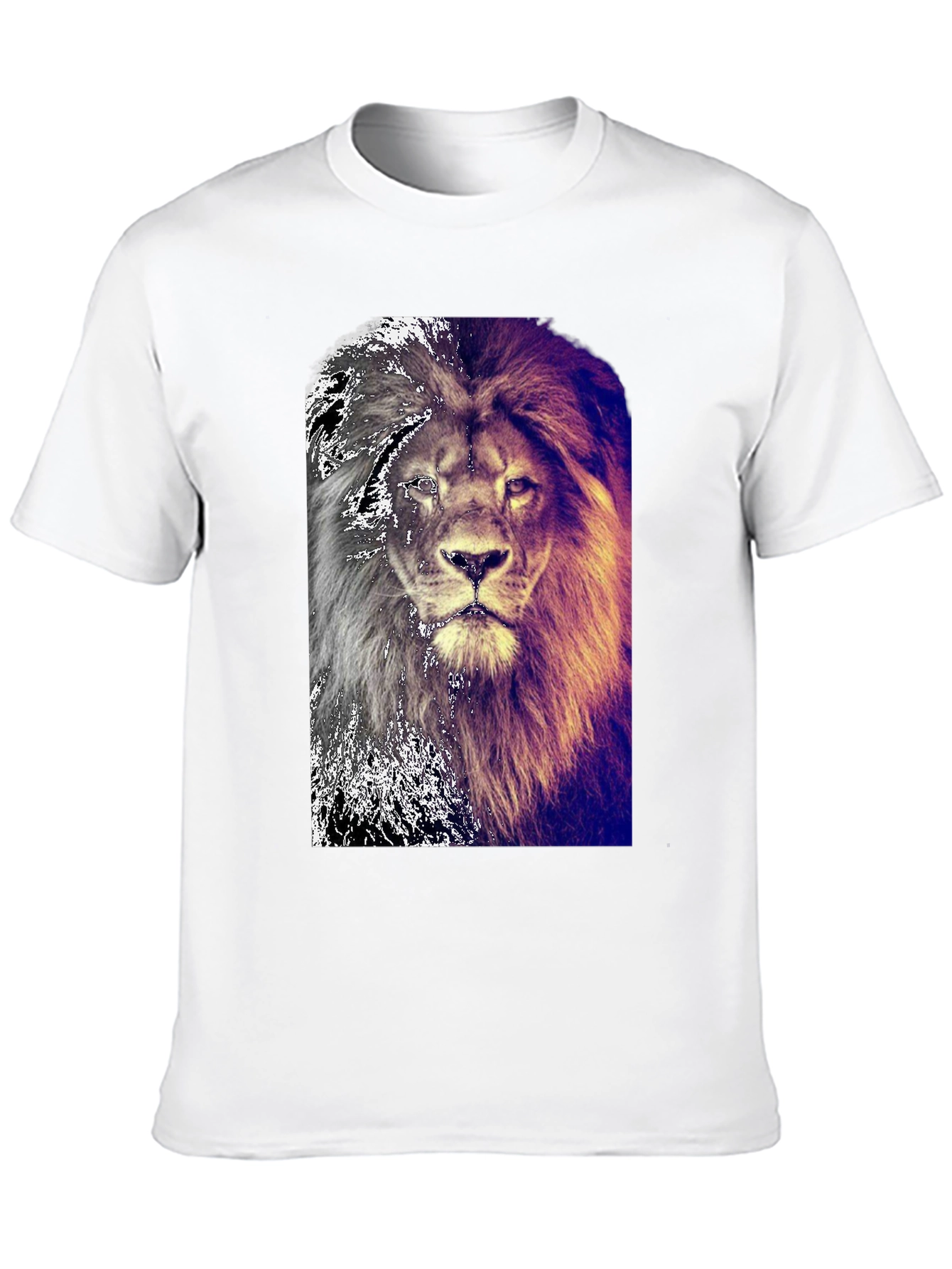 Lion Graphic Black T-Shirt for Men