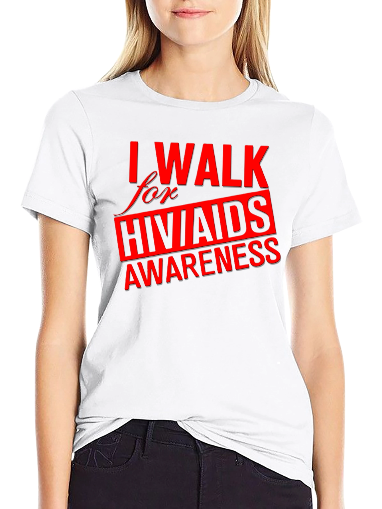 HIV/AIDS Awareness Walk T-Shirt - Black