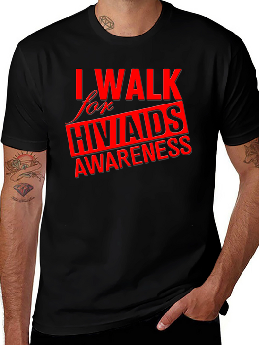HIV/AIDS Awareness Walk T-Shirt - Black