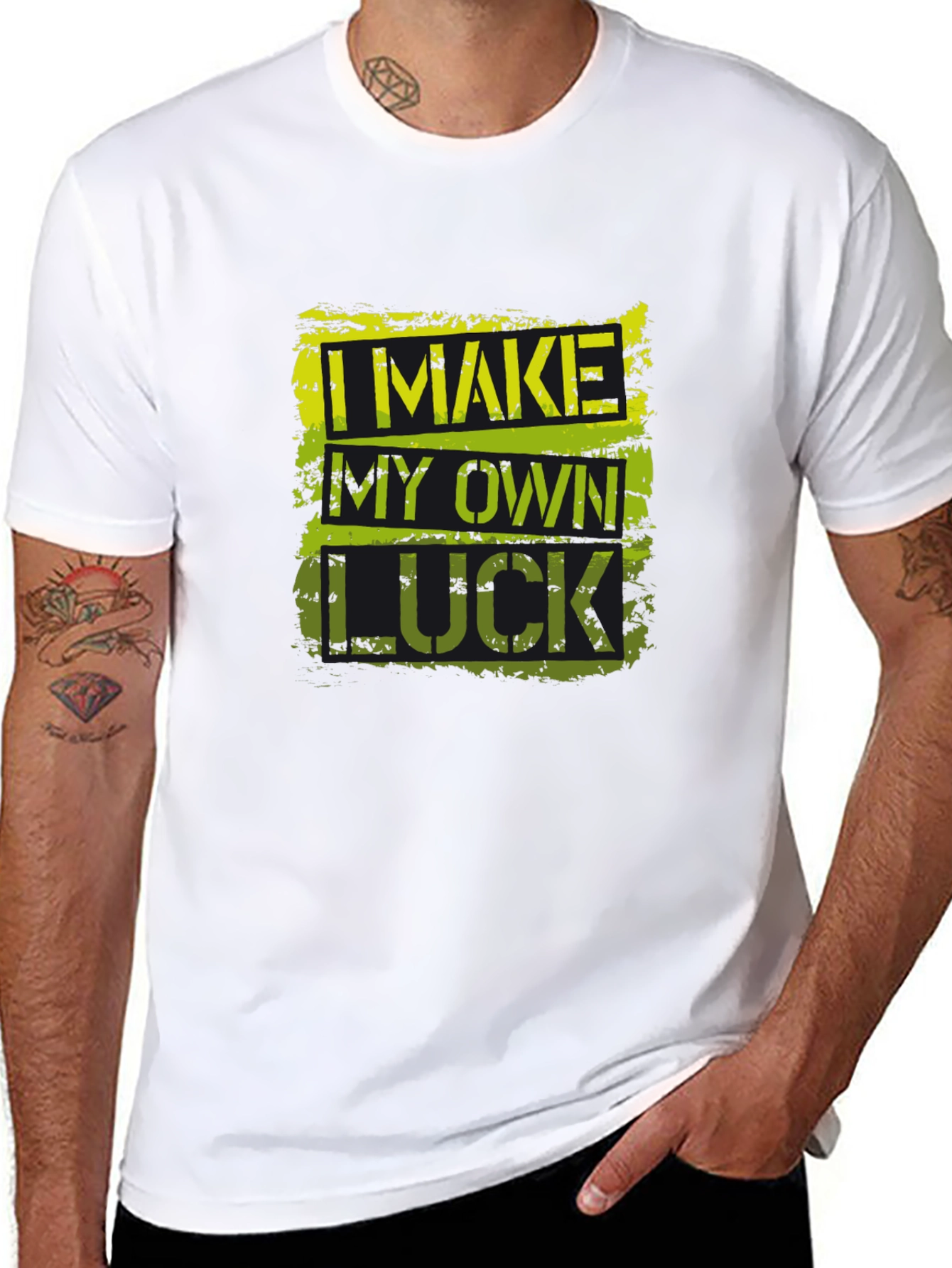 I Make My Own Luck Graphic T-Shirt - Black
