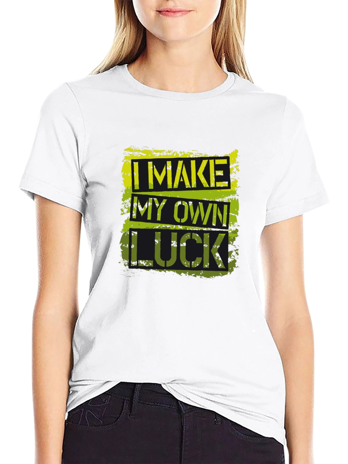 I Make My Own Luck Graphic T-Shirt - Black