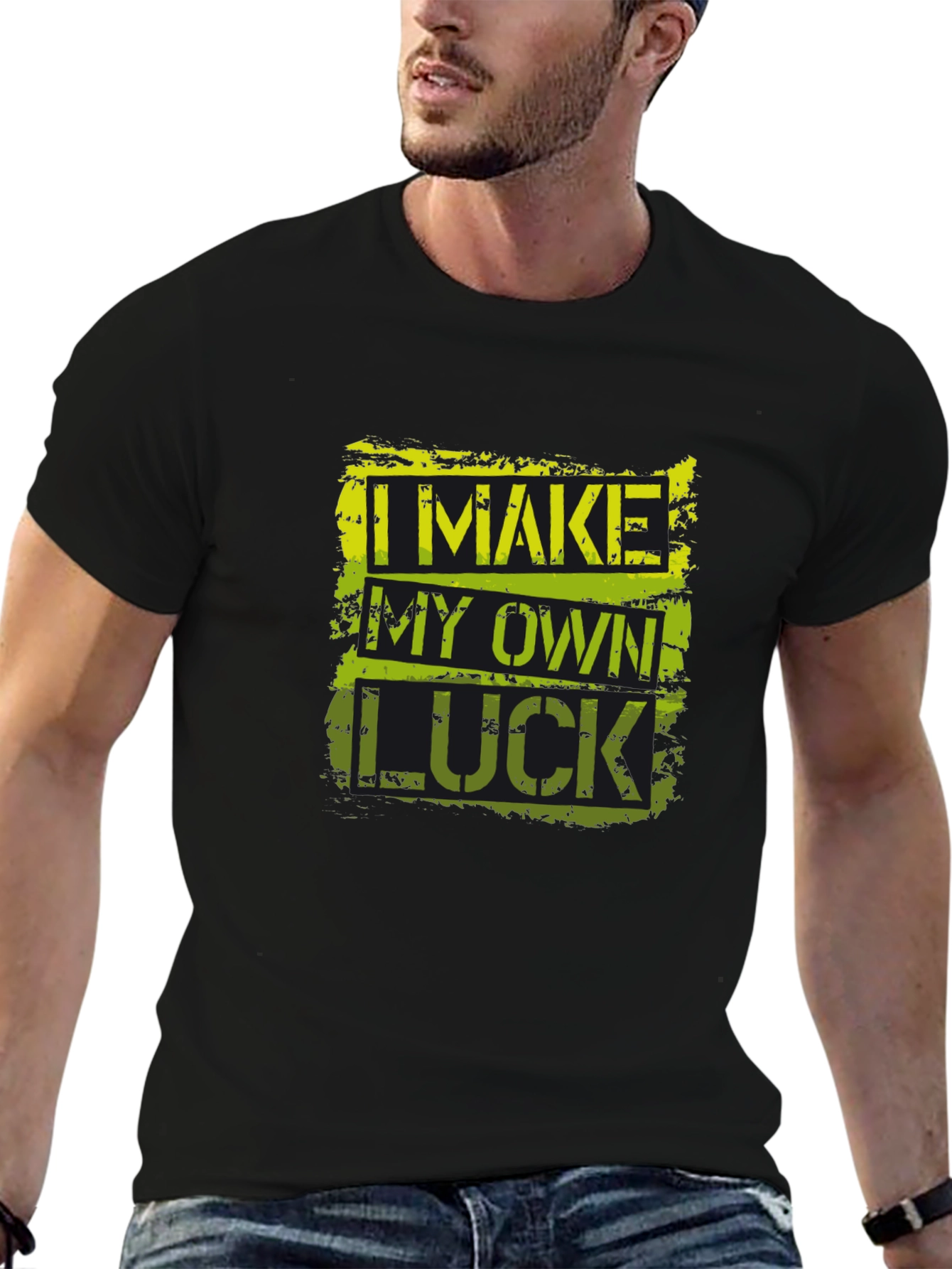 I Make My Own Luck Graphic T-Shirt - Black