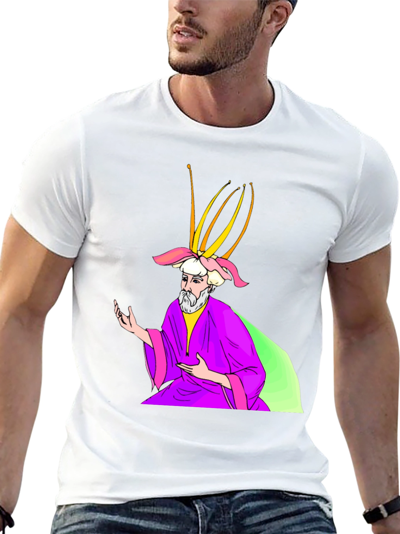 Wizard Graphic Print Black T-Shirt