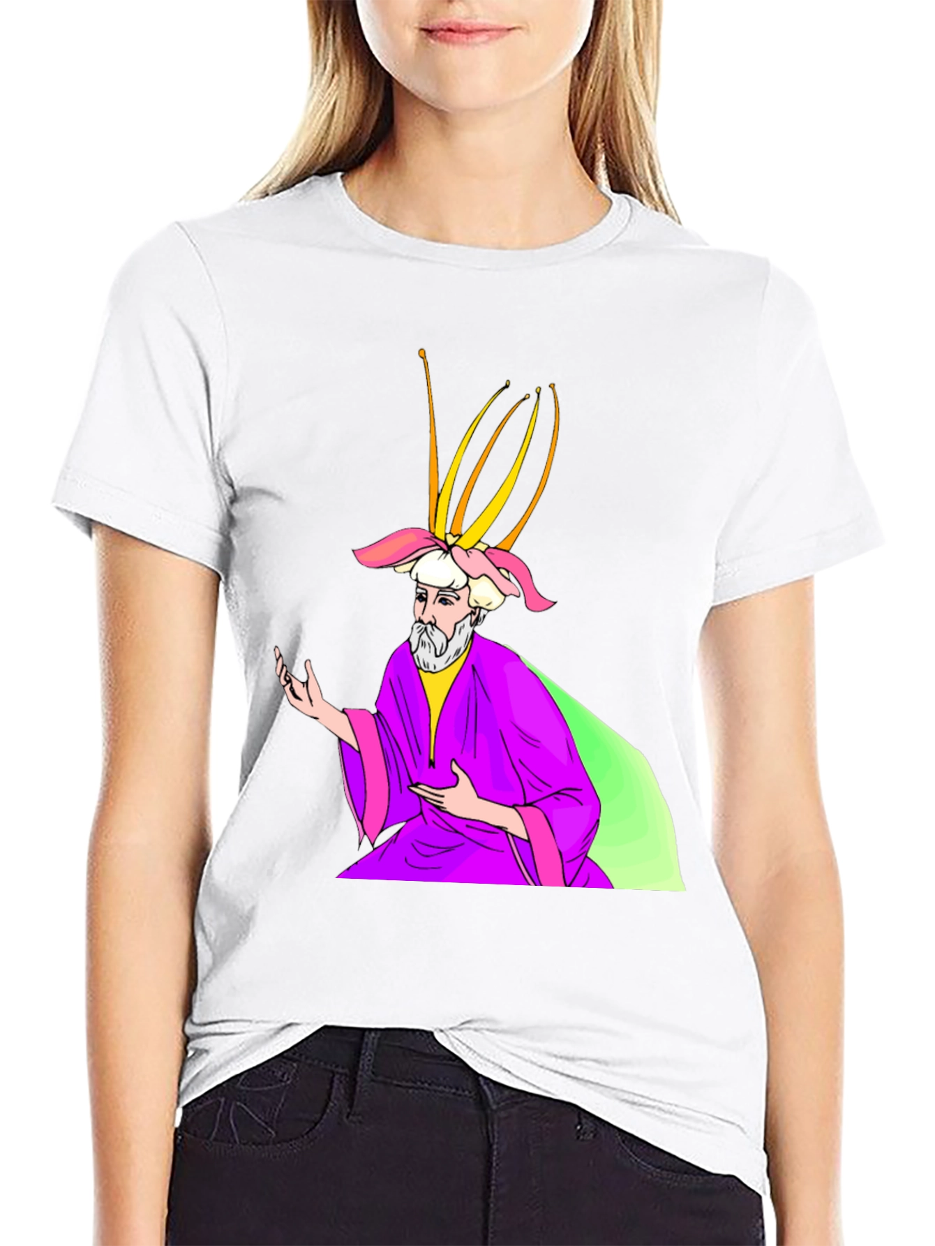 Wizard Graphic Print Black T-Shirt