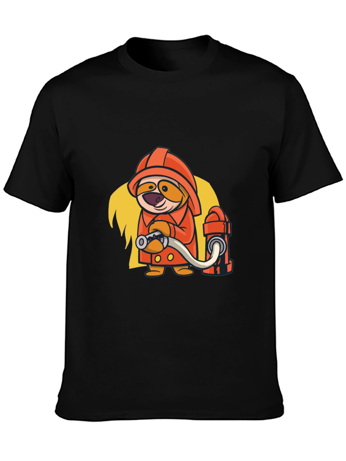 Cartoon Firefighter Graphic Tee