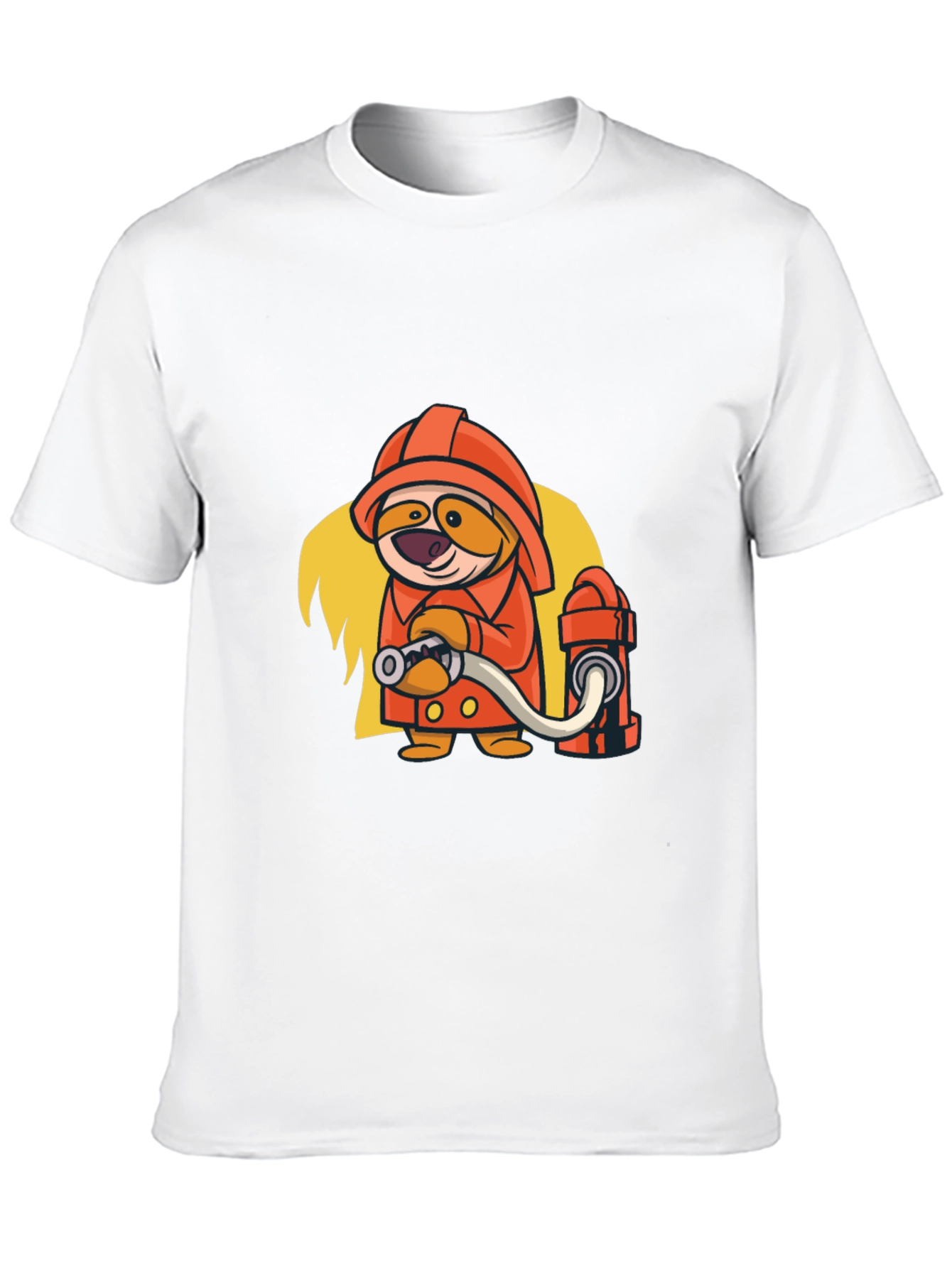 Cartoon Firefighter Graphic Tee