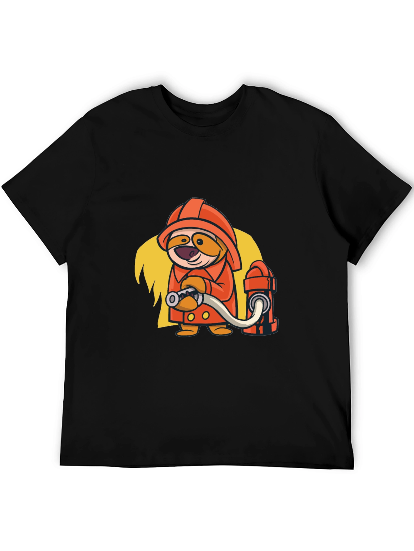Cartoon Firefighter Graphic Tee