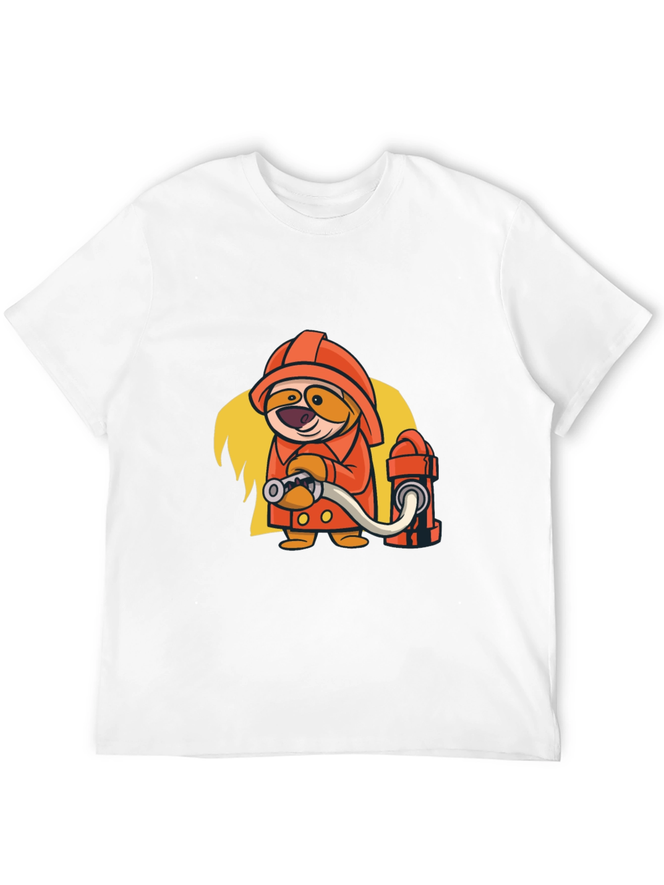 Cartoon Firefighter Graphic Tee