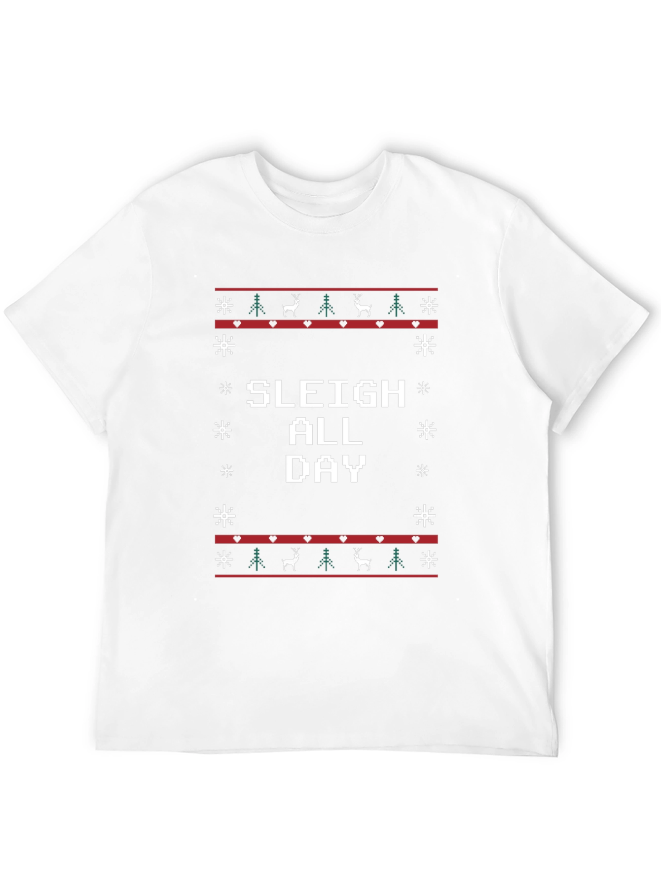 Sleigh All Day Christmas Holiday Graphic T-Shirt