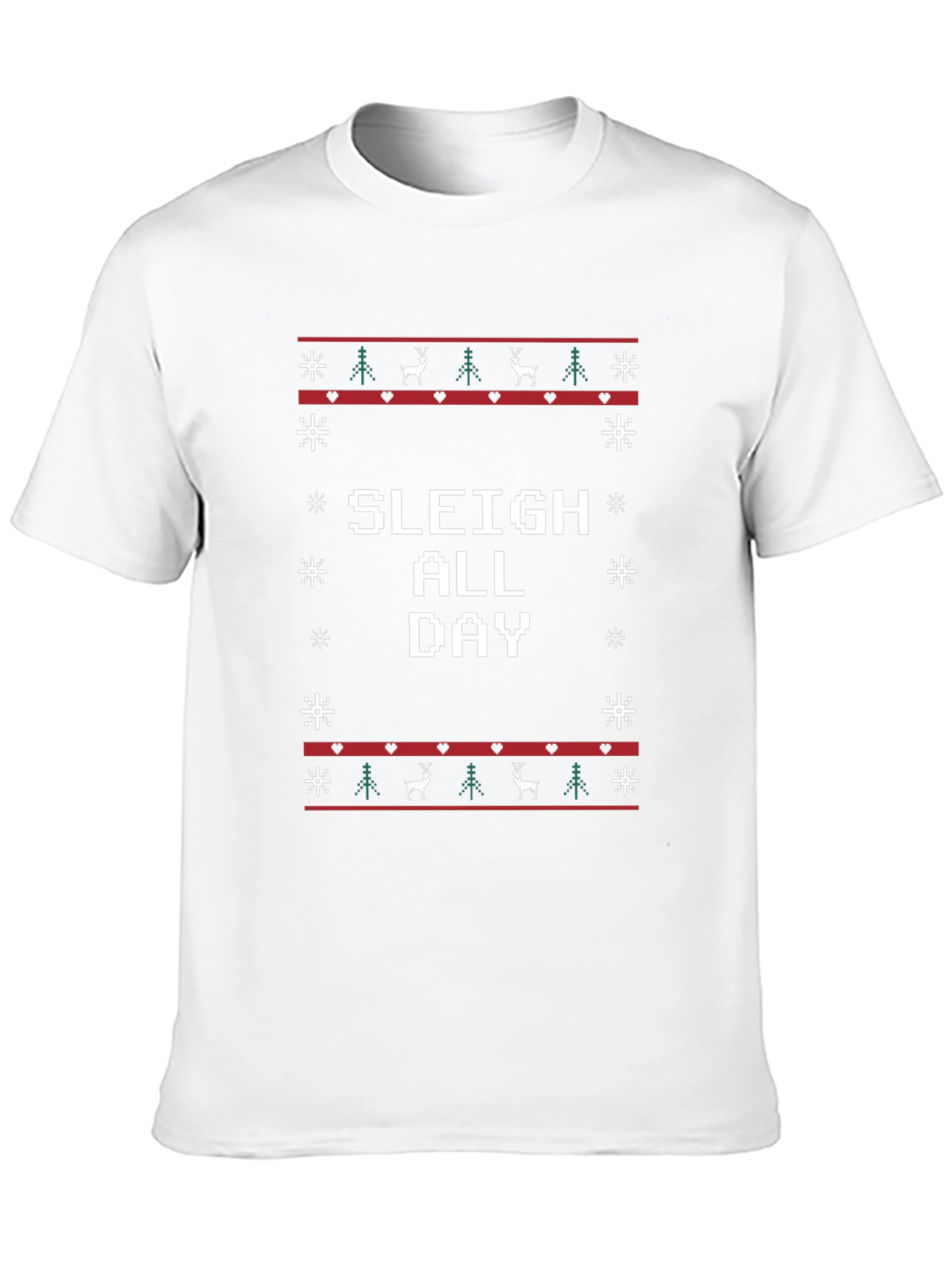 Sleigh All Day Christmas Holiday Graphic T-Shirt