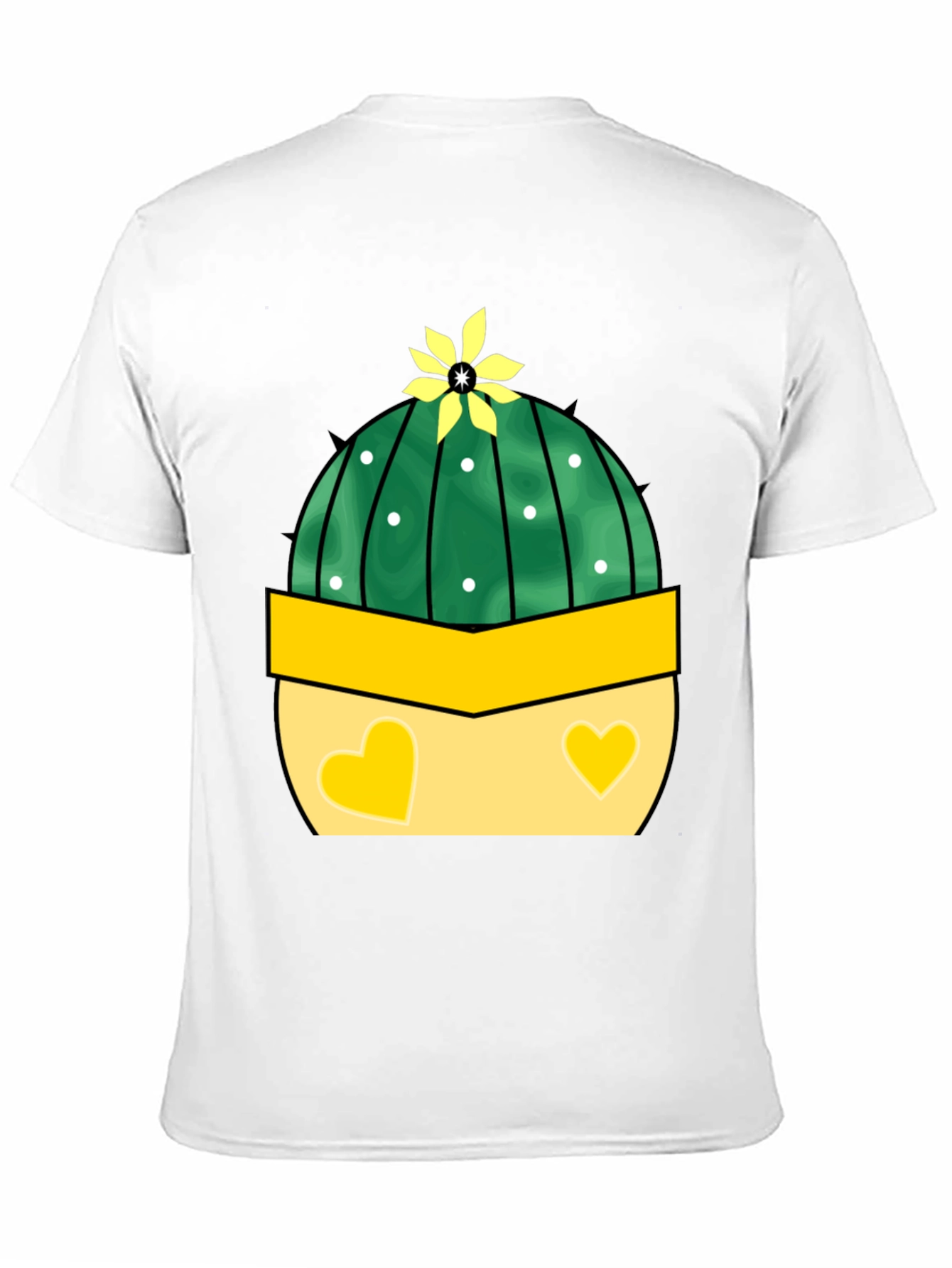 Cute Cactus Tee: Heart Pot Design
