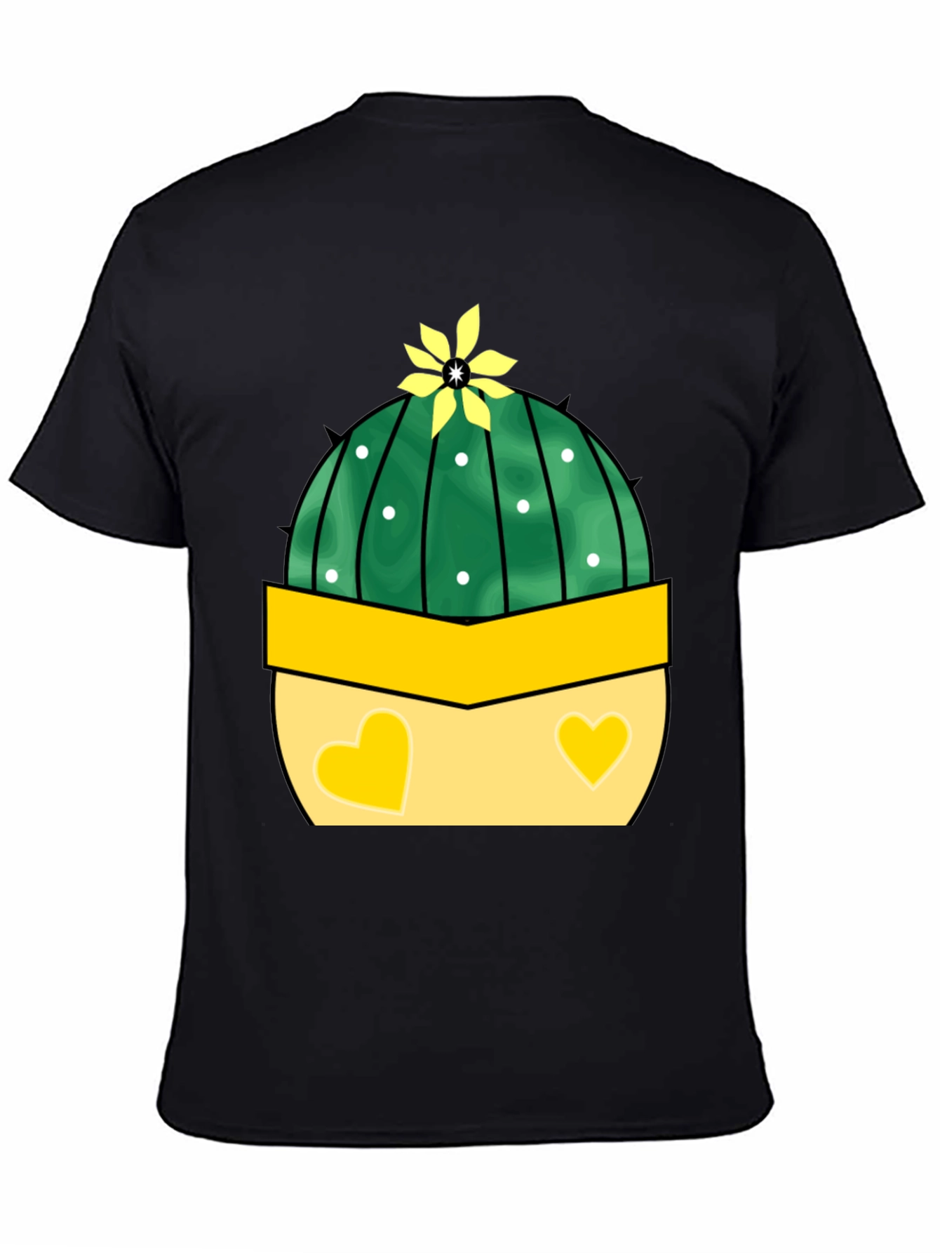 Cute Cactus Tee: Heart Pot Design