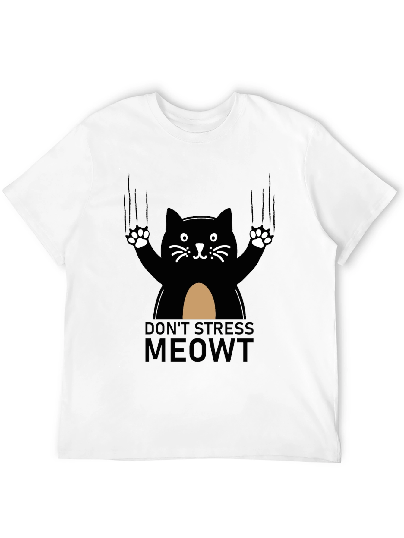Dont Stress Meowt Black Cat T-Shirt