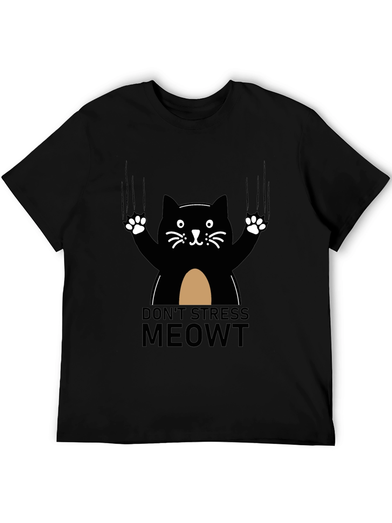 Dont Stress Meowt Black Cat T-Shirt