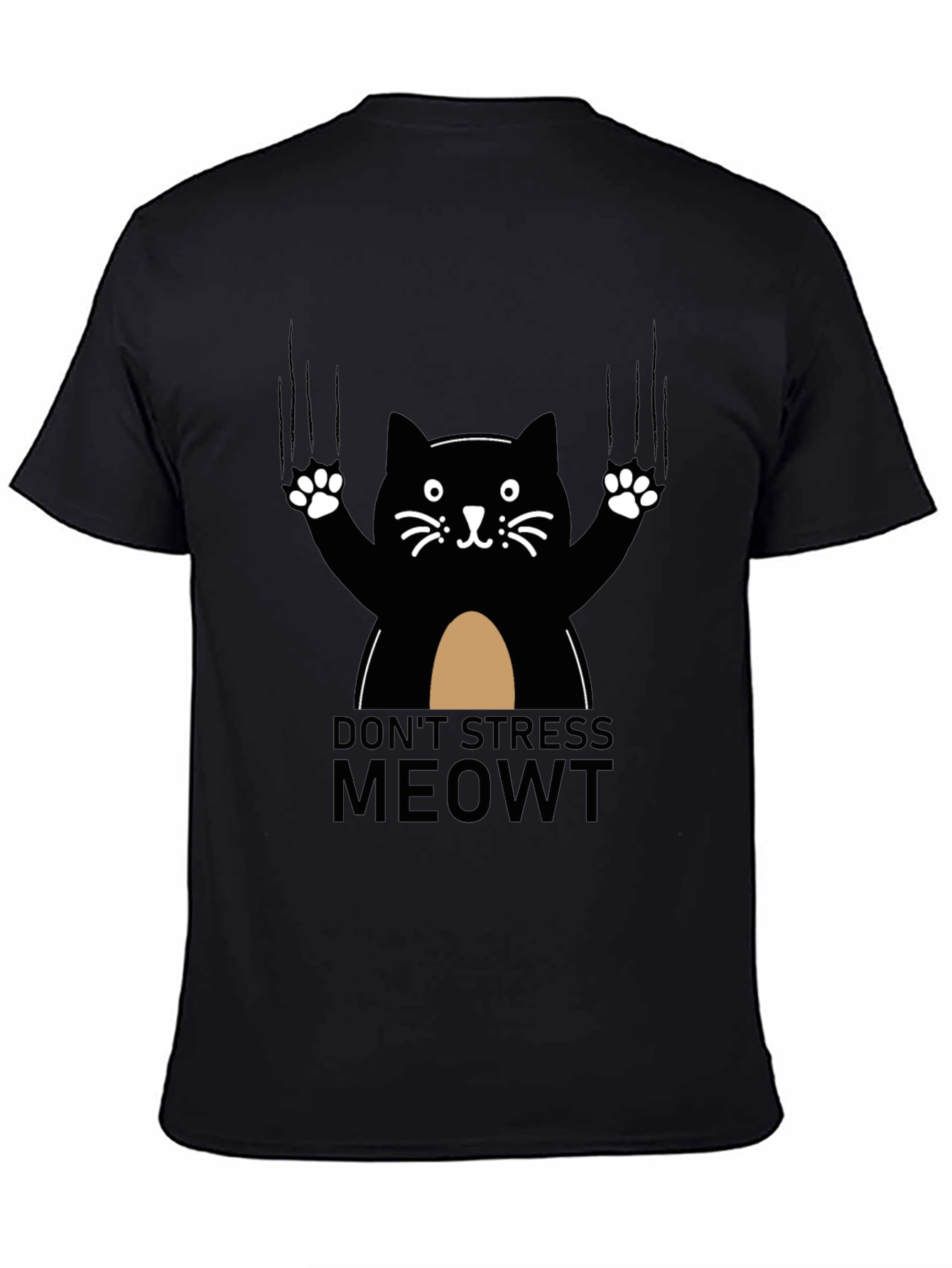 Dont Stress Meowt Black Cat T-Shirt