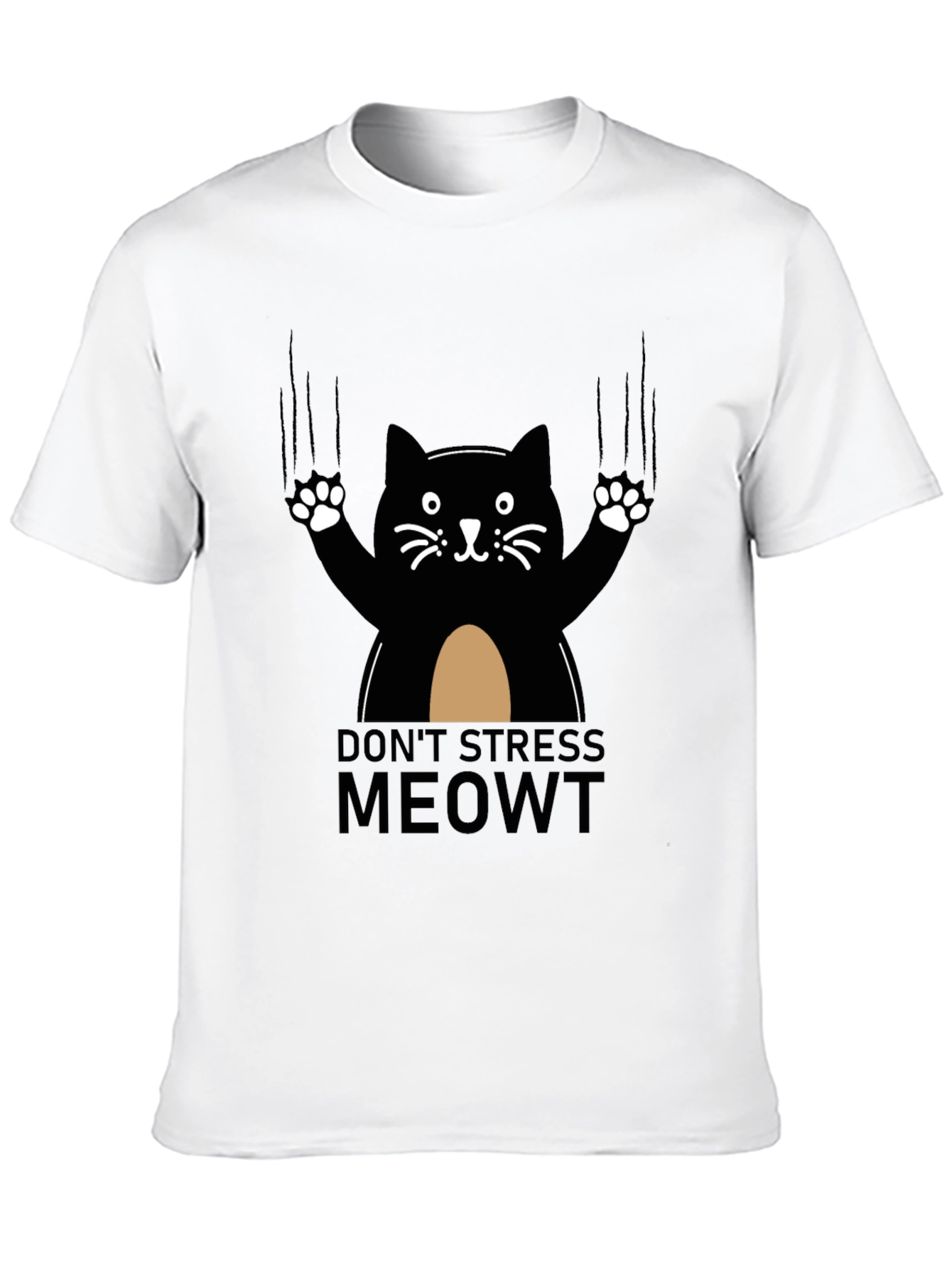 Dont Stress Meowt Black Cat T-Shirt
