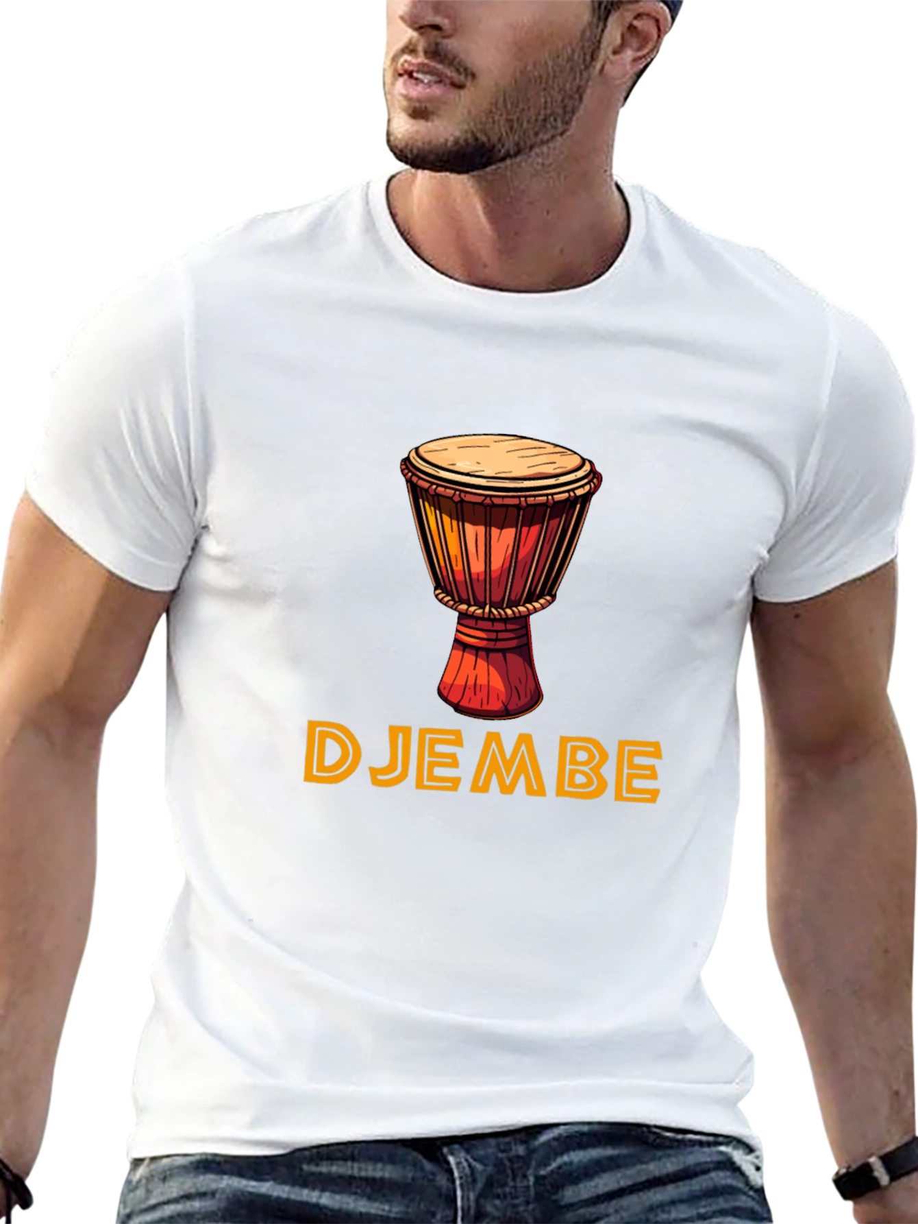 Djembe Drum Graphic Tee - Unique Music Lover Gift