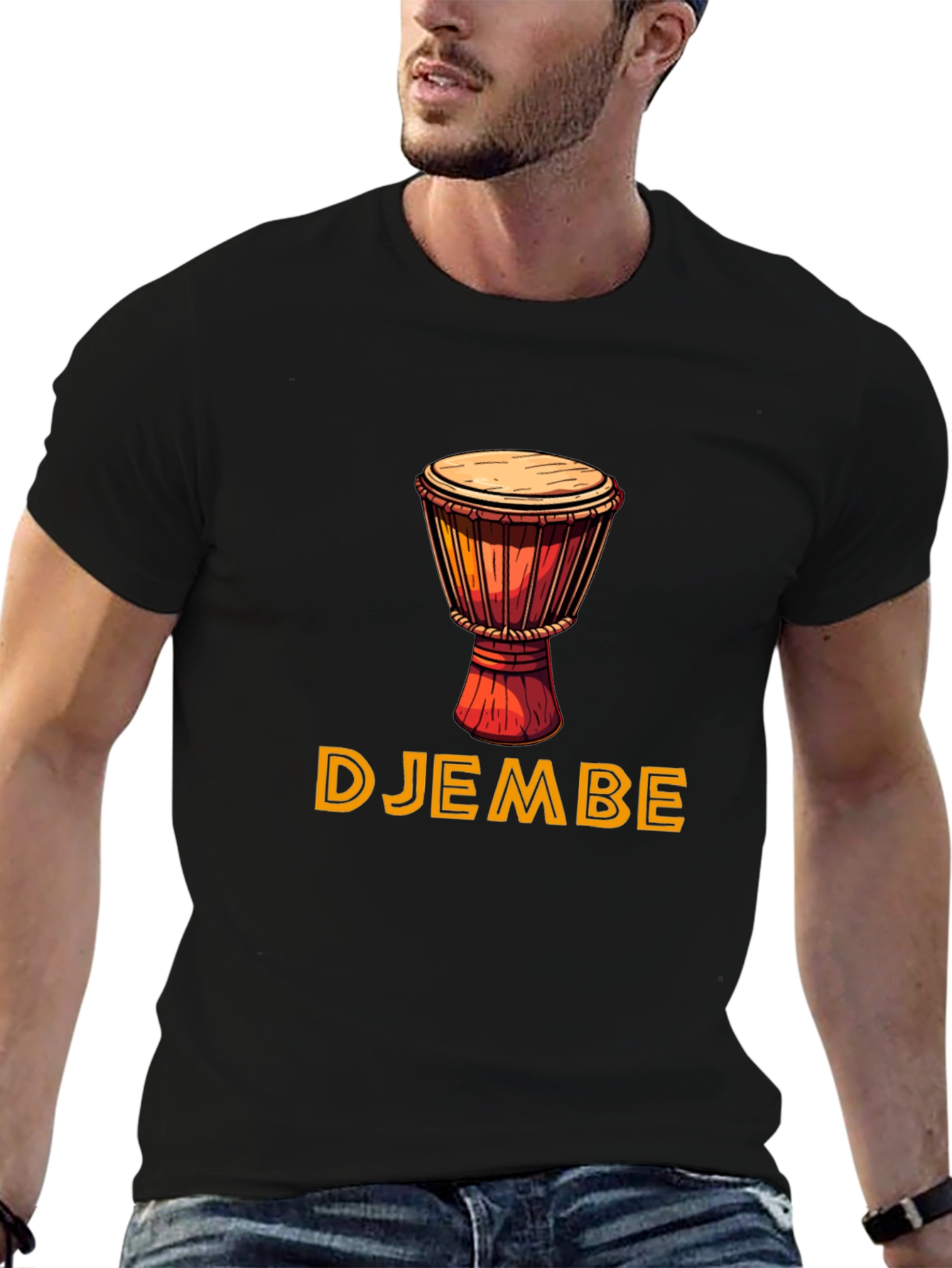 Djembe Drum Graphic Tee - Unique Music Lover Gift