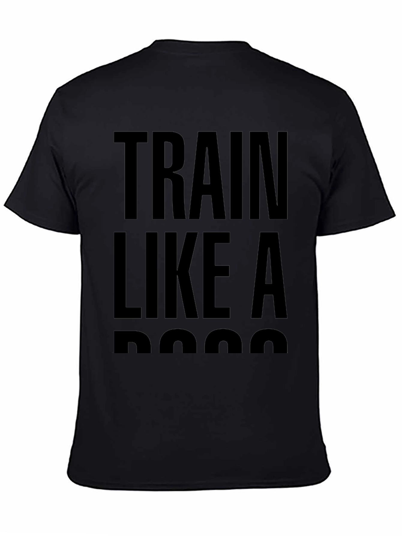 Train Like A Boss Graphic Tee - Black Cotton