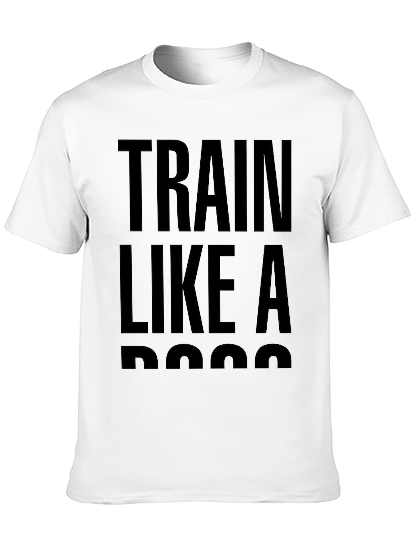 Train Like A Boss Graphic Tee - Black Cotton