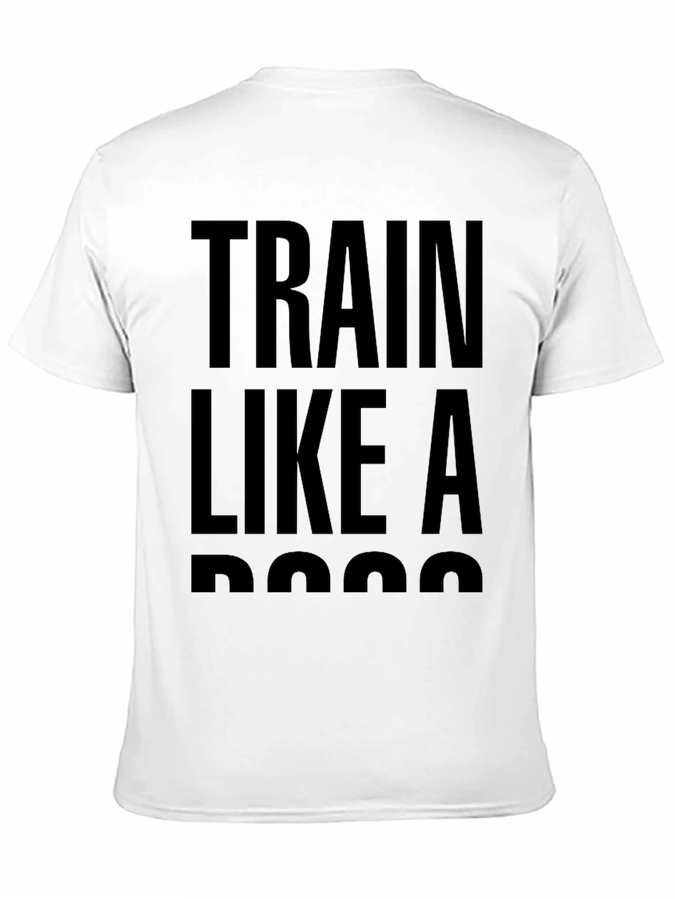 Train Like A Boss Graphic Tee - Black Cotton