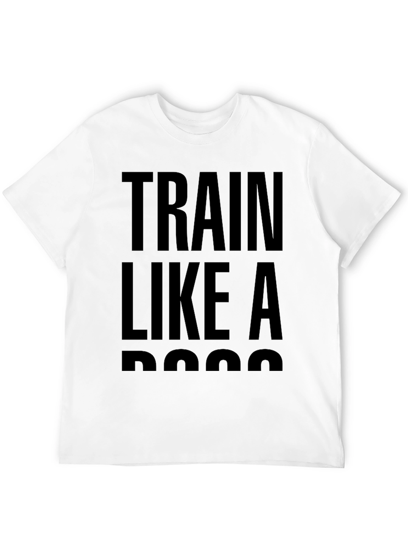 Train Like A Boss Graphic Tee - Black Cotton
