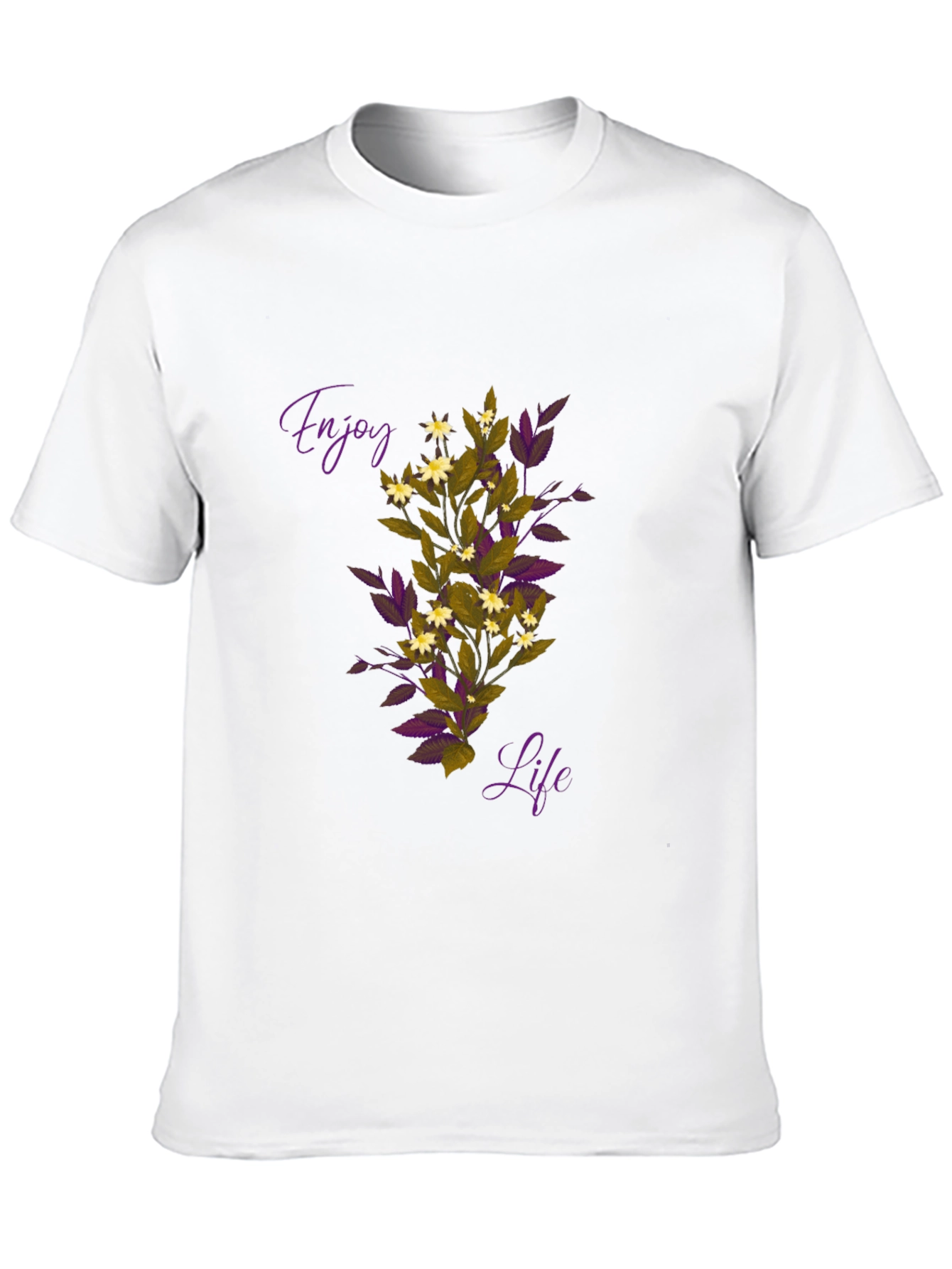 Enjoy Life Graphic Tee - Black Casual T-Shirt