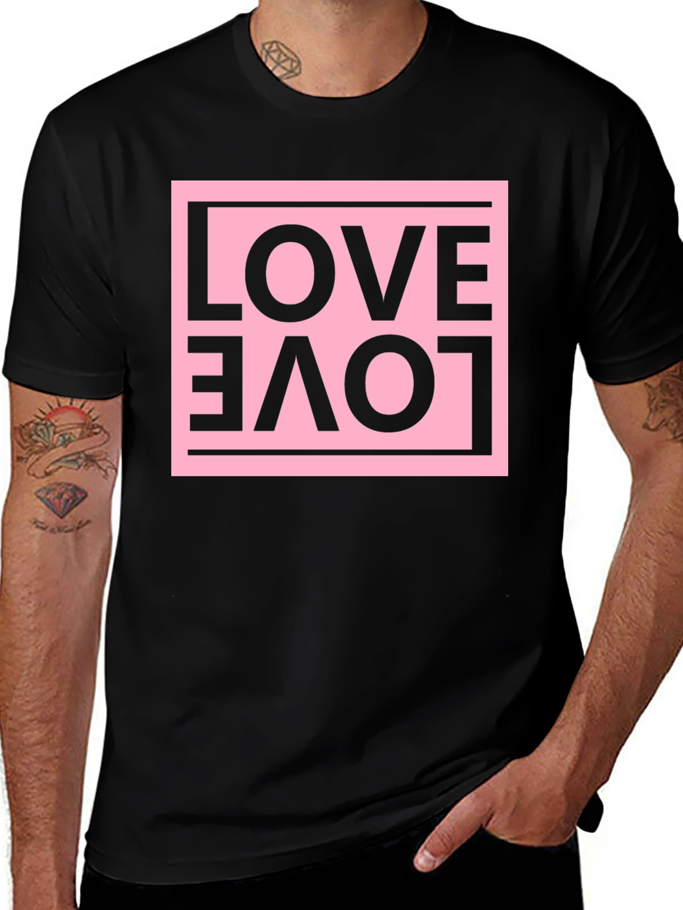 Love Graphic Tee - Upside Down Design