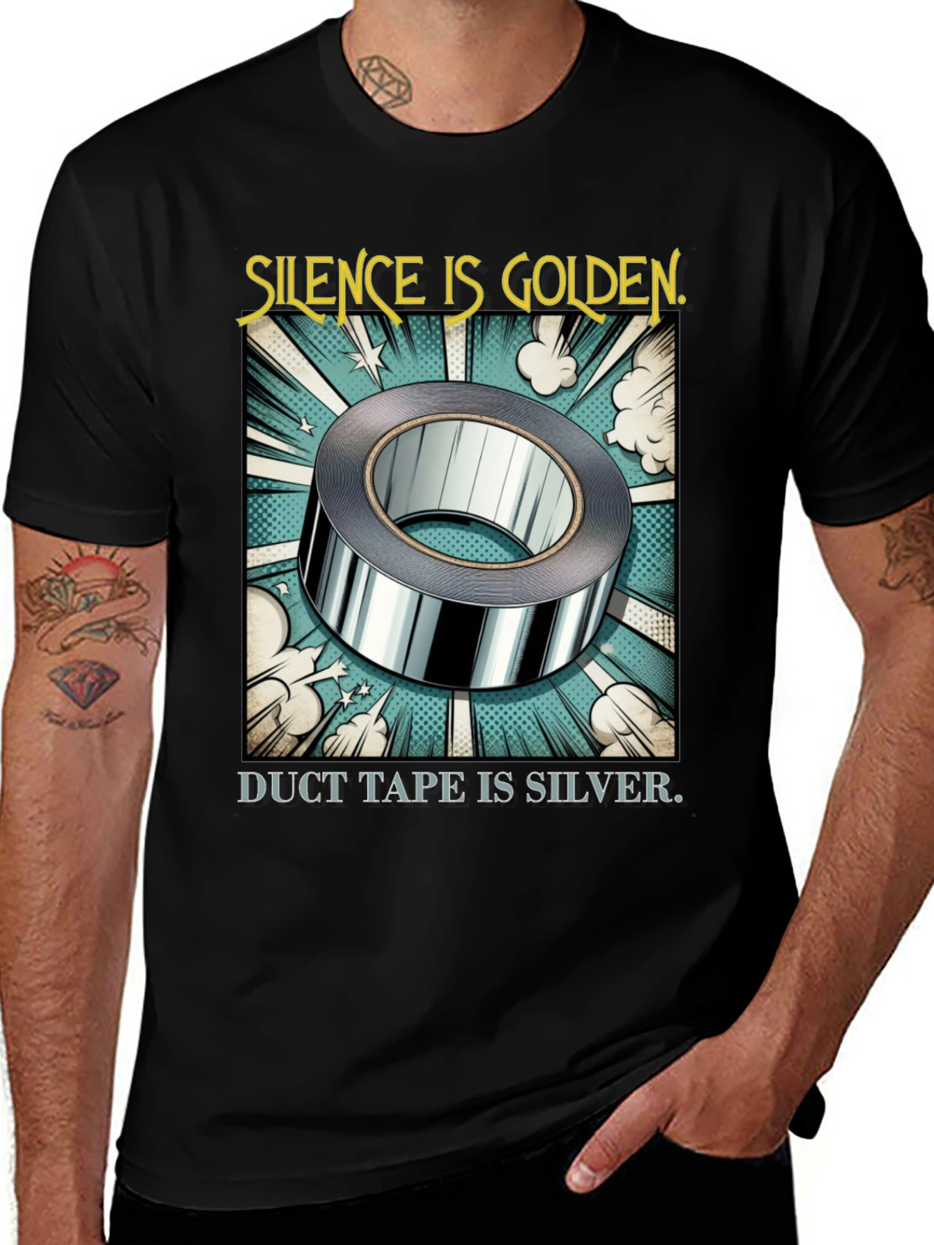 Silence is Golden Duct Tape T-Shirt