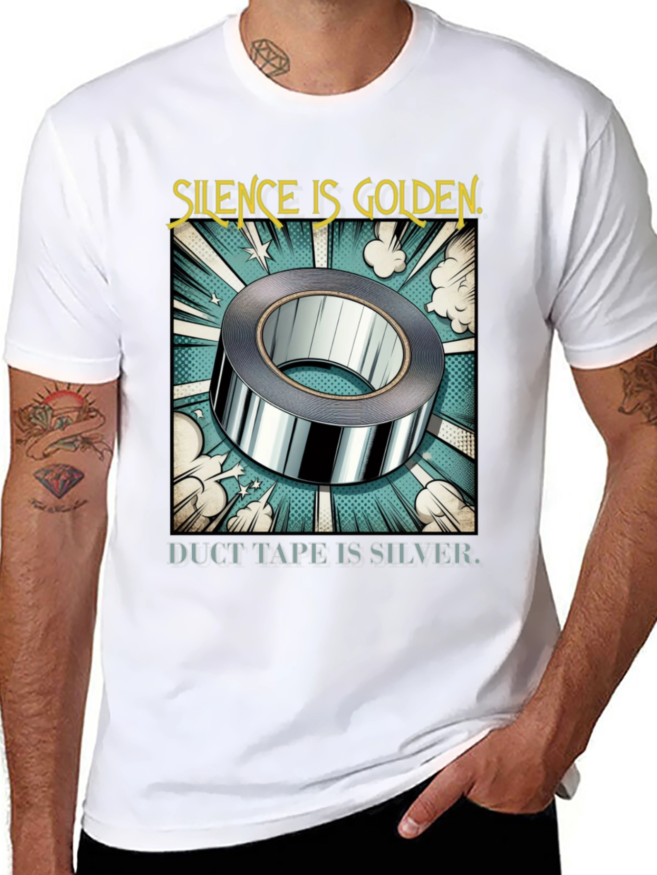 Silence is Golden Duct Tape T-Shirt