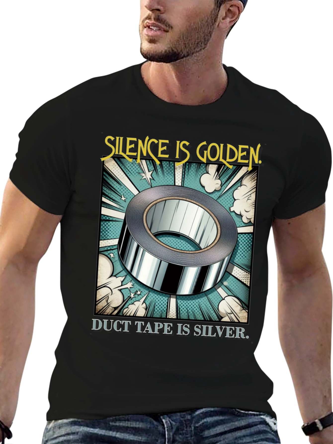 Silence is Golden Duct Tape T-Shirt