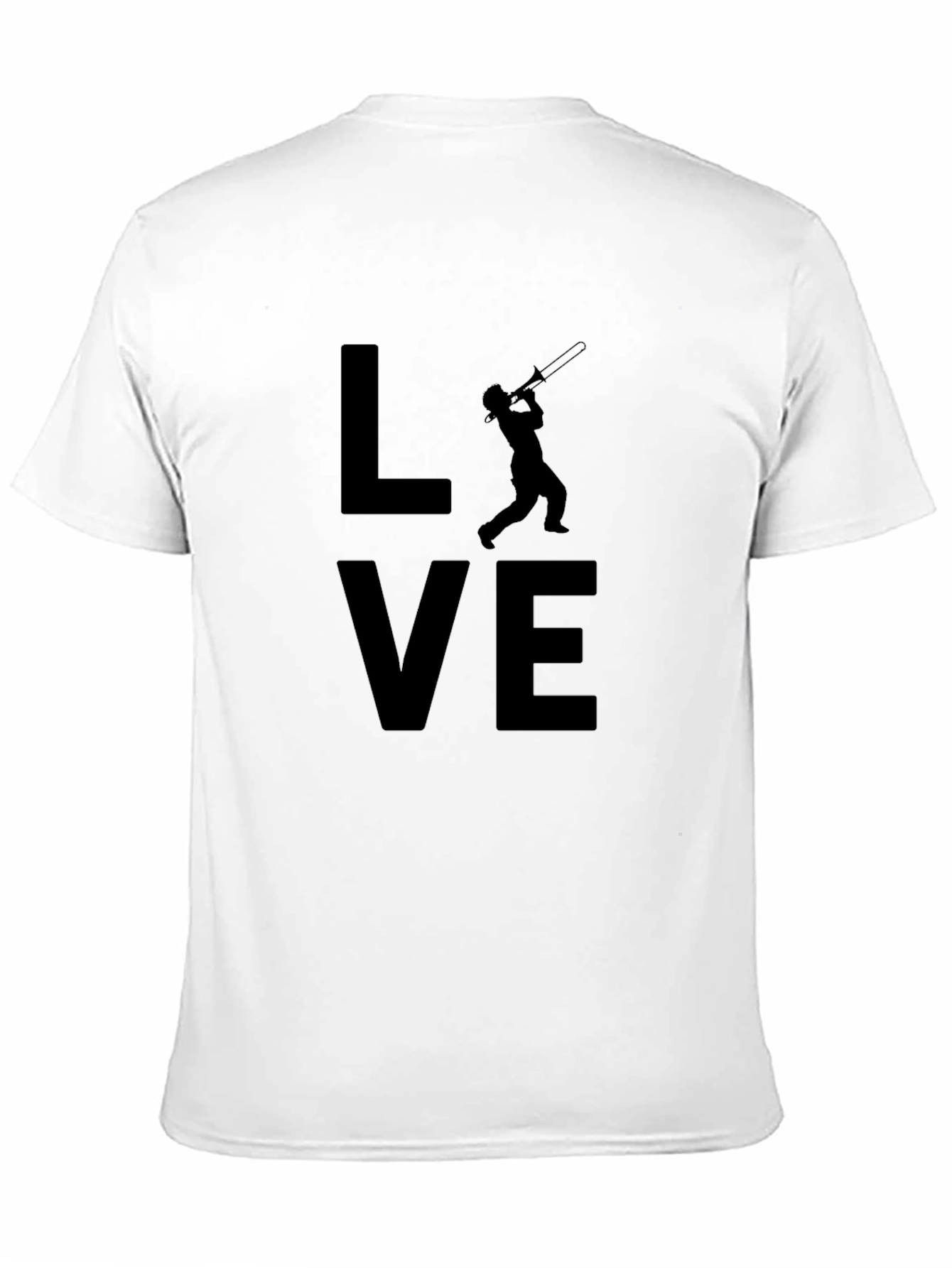 Love Trombone Black T-Shirt - Musician Gift