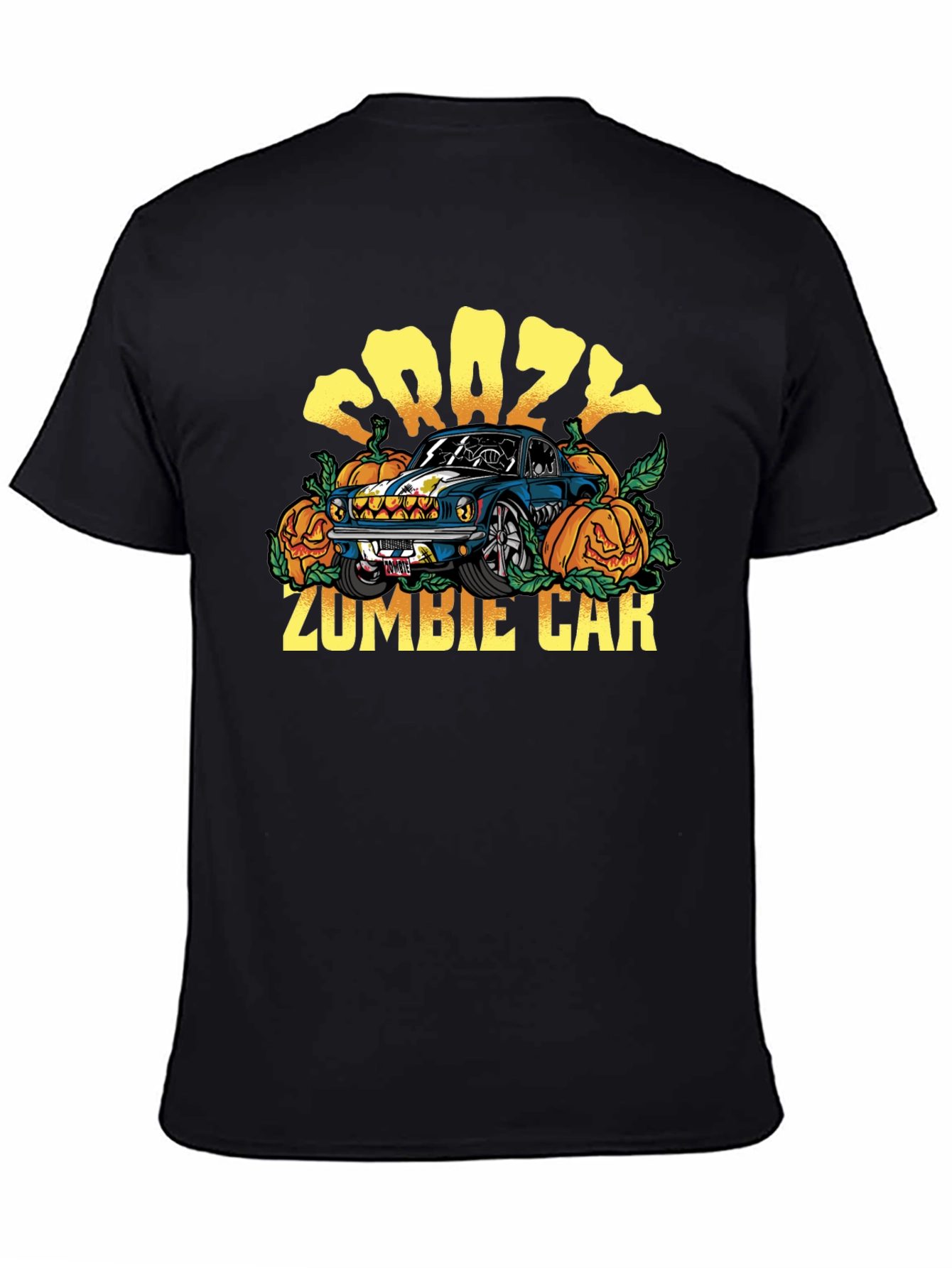 Crazy Zombie Car Halloween T-Shirt