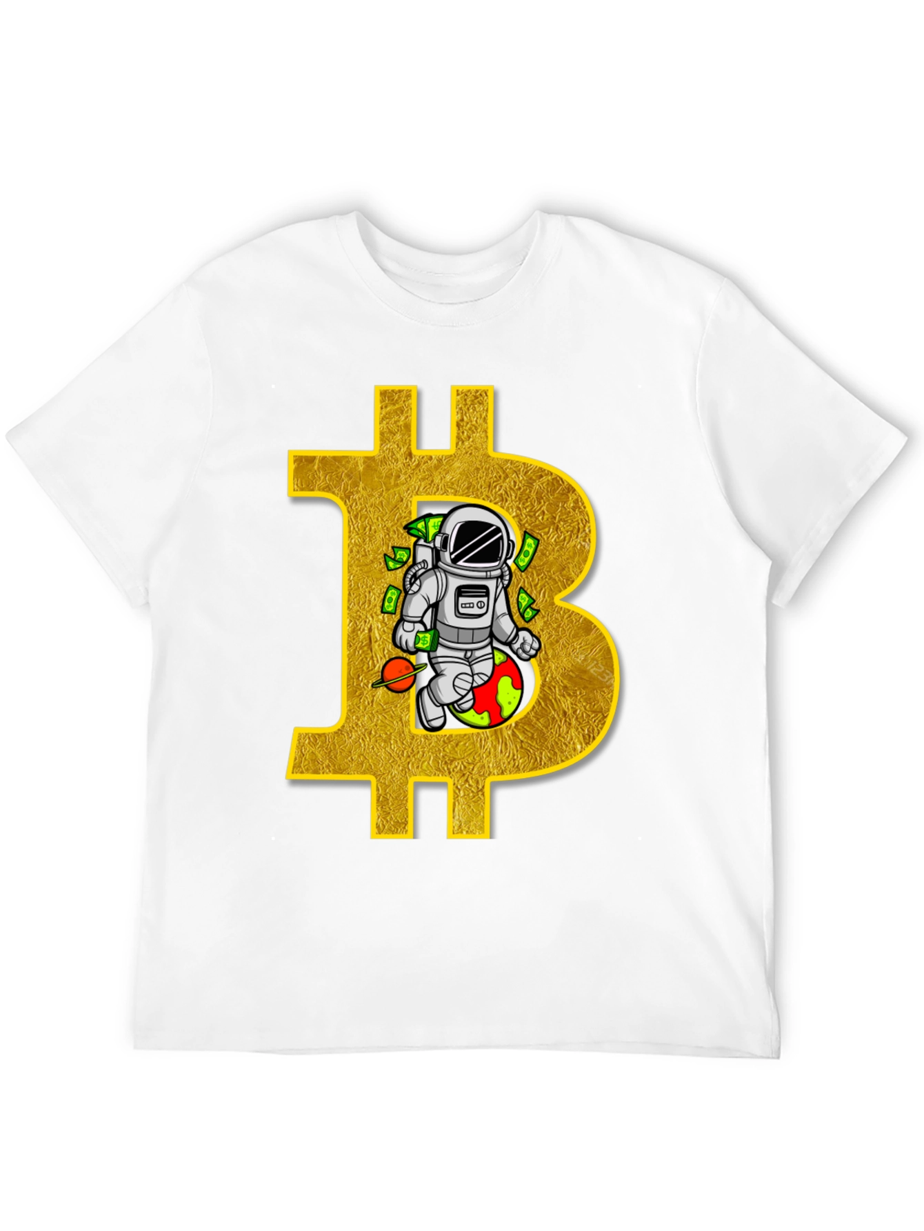 Bitcoin Astronaut Black T-Shirt Crypto Tee