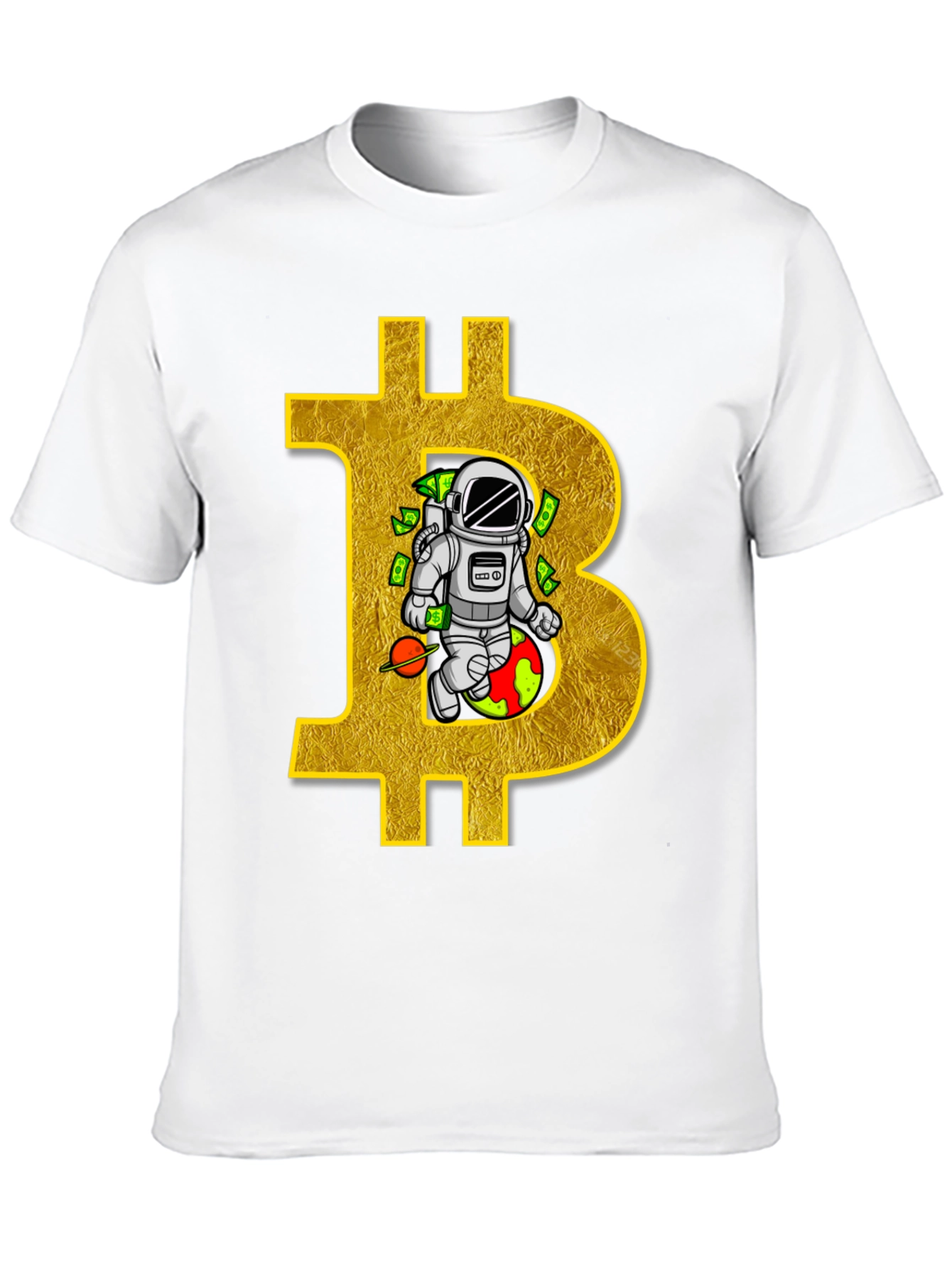 Bitcoin Astronaut Black T-Shirt Crypto Tee