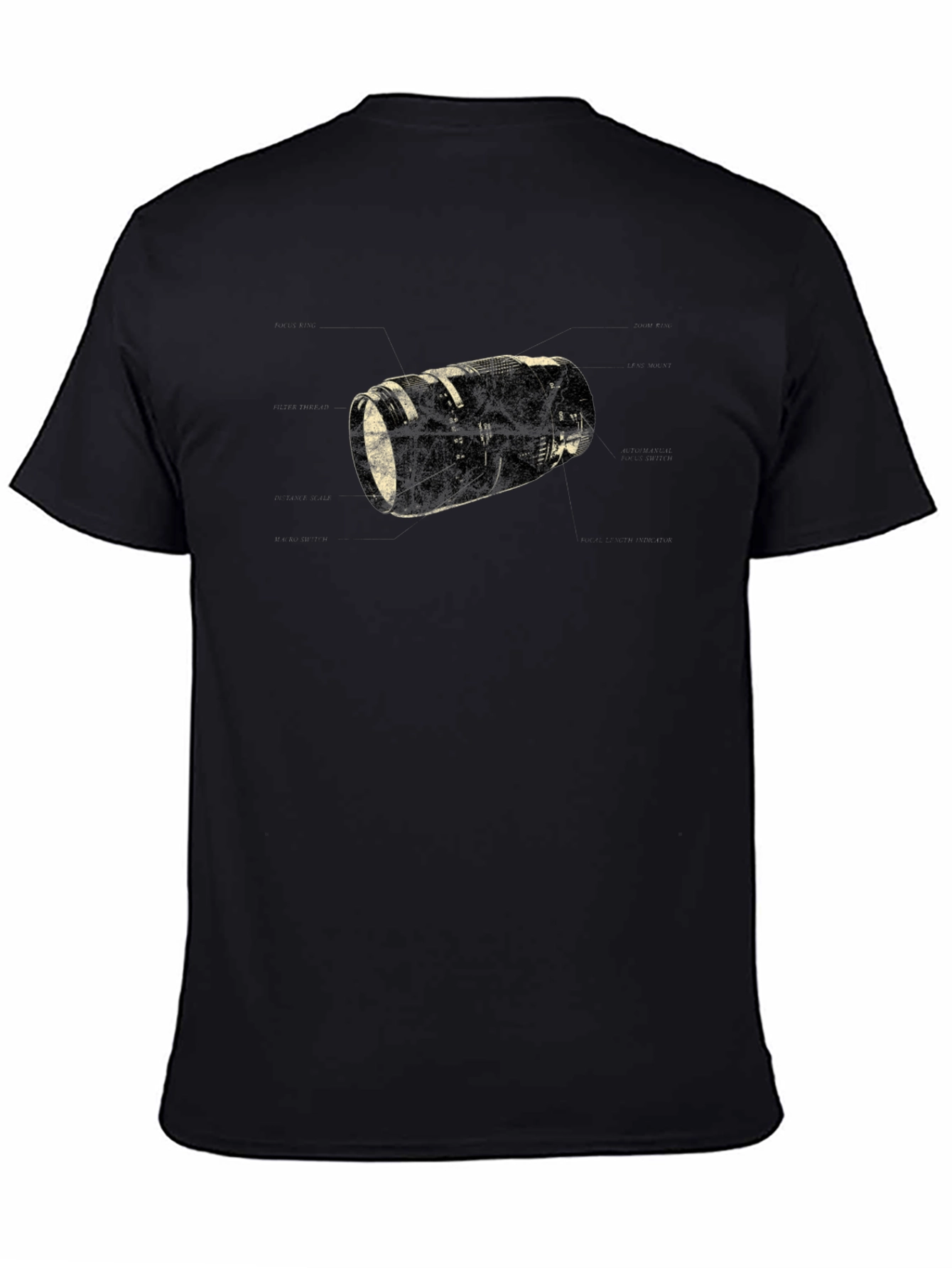 Camera Lens Graphic Black T-Shirt