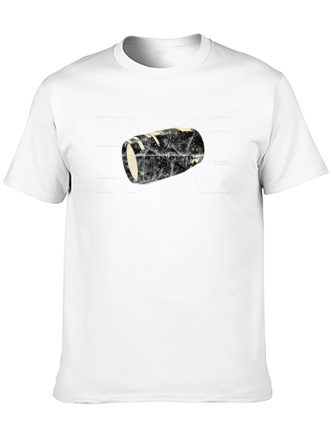 Camera Lens Graphic Black T-Shirt