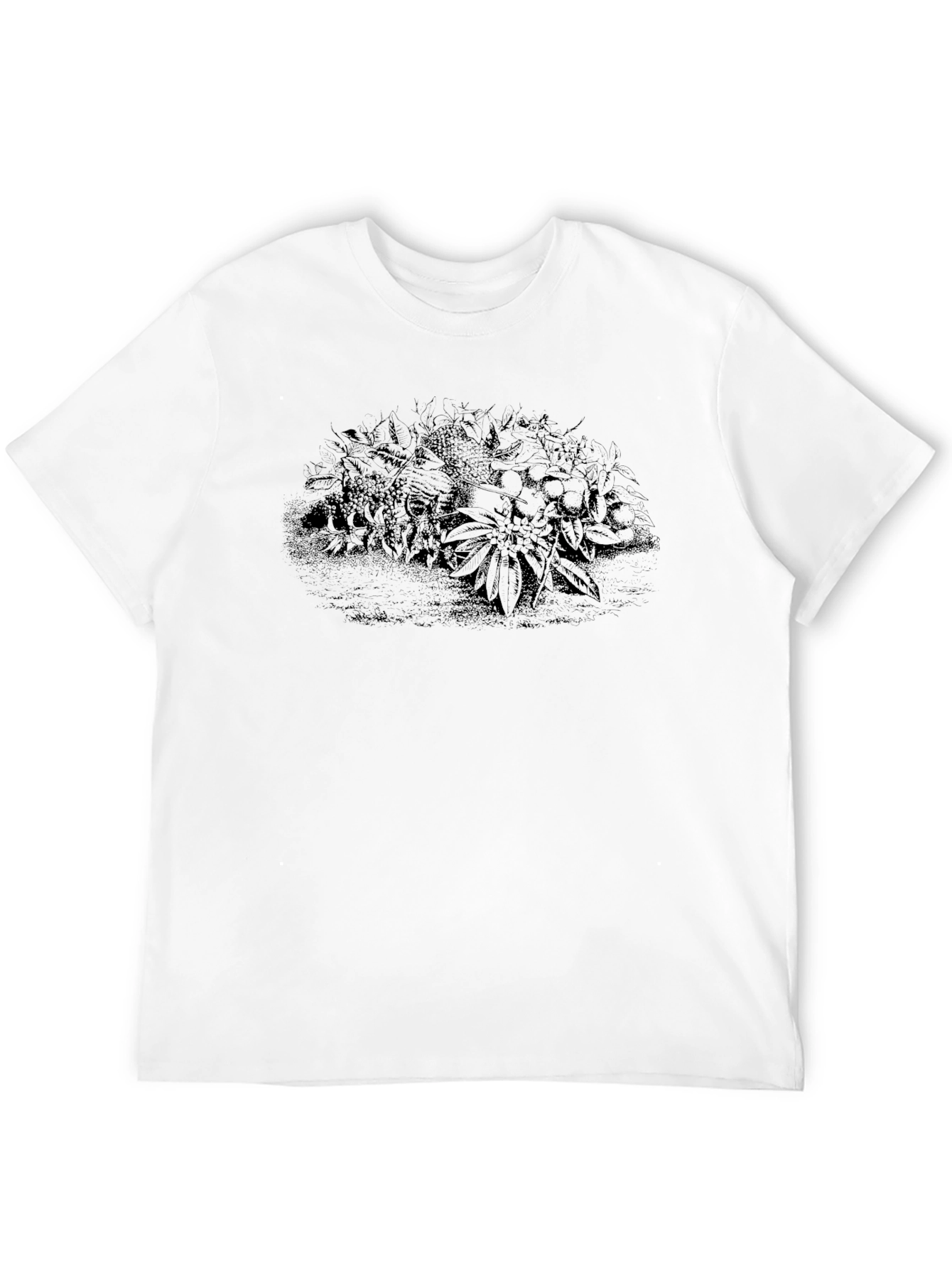 Botanical Graphic Black T-Shirt