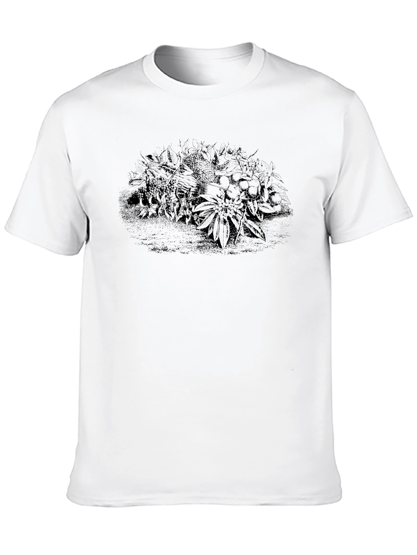 Botanical Graphic Black T-Shirt